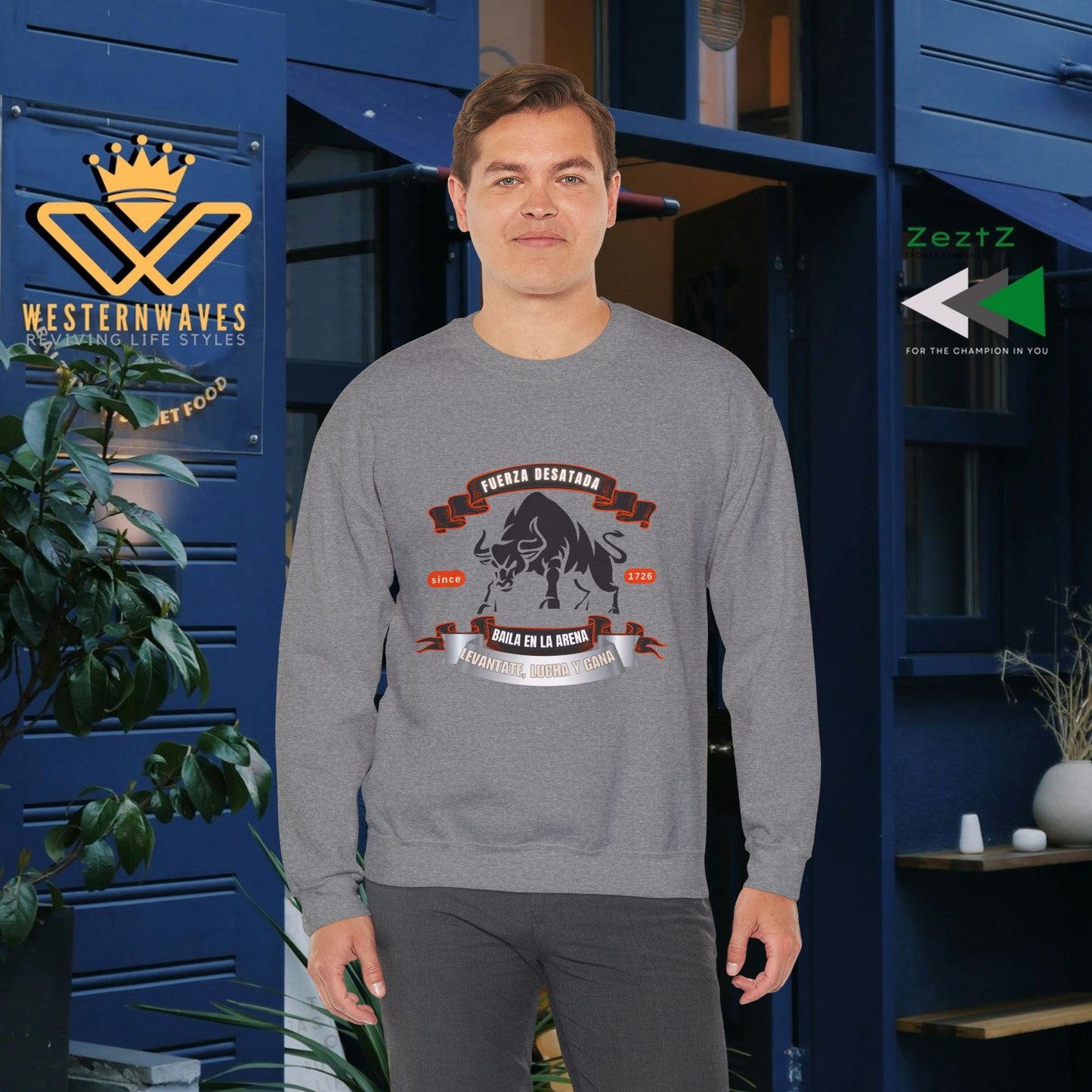 Unisex Heavy Blend™ Crewneck Sweatshirt_ N3+ Series UHBCSS PT2WW038_ Limited Edition Pure Luxury By WesternWaves: