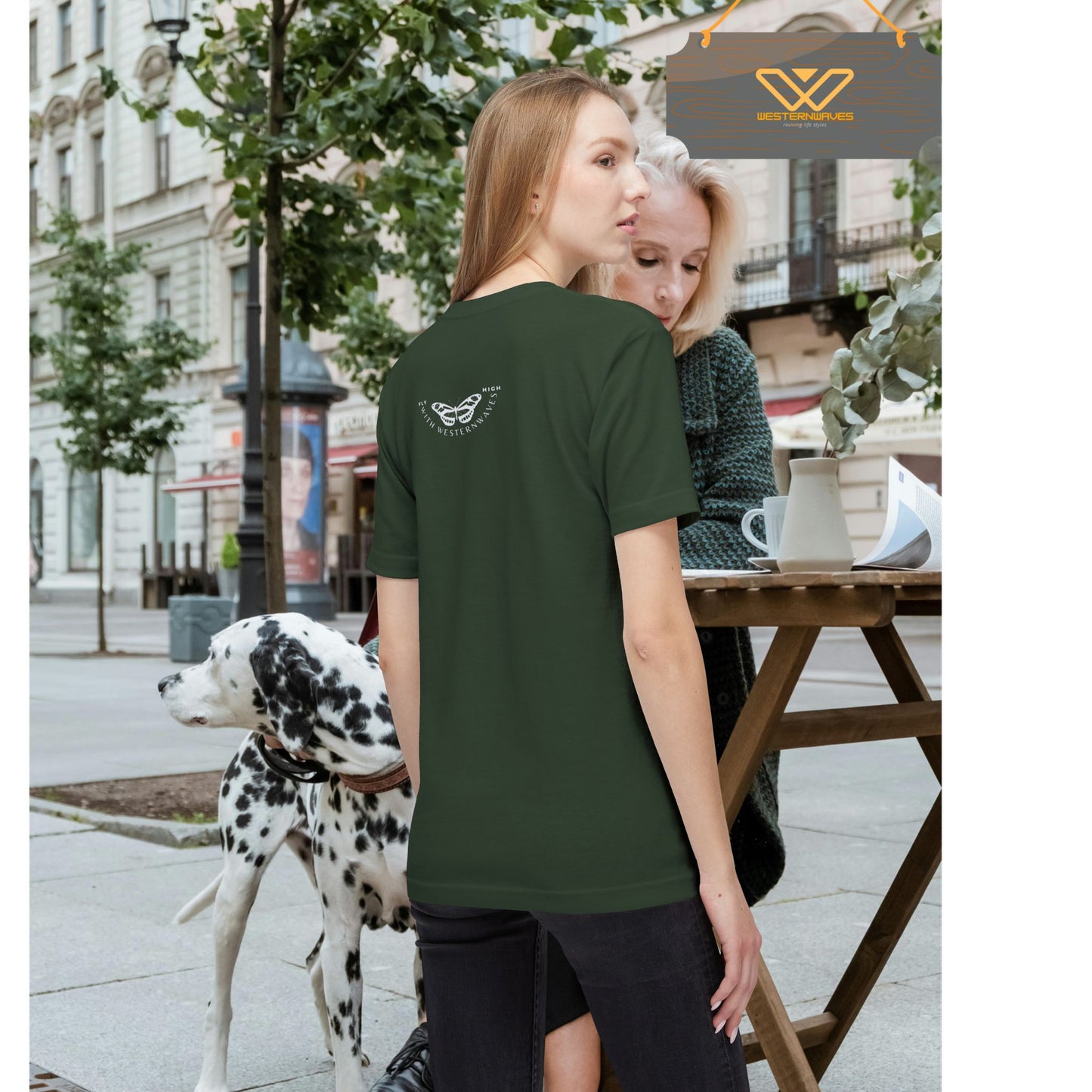 Unisex Midweight T-shirt, Made in USA_ N+ Series UMTS PT2WW007_ Limited Edition Design by WesternWaves: