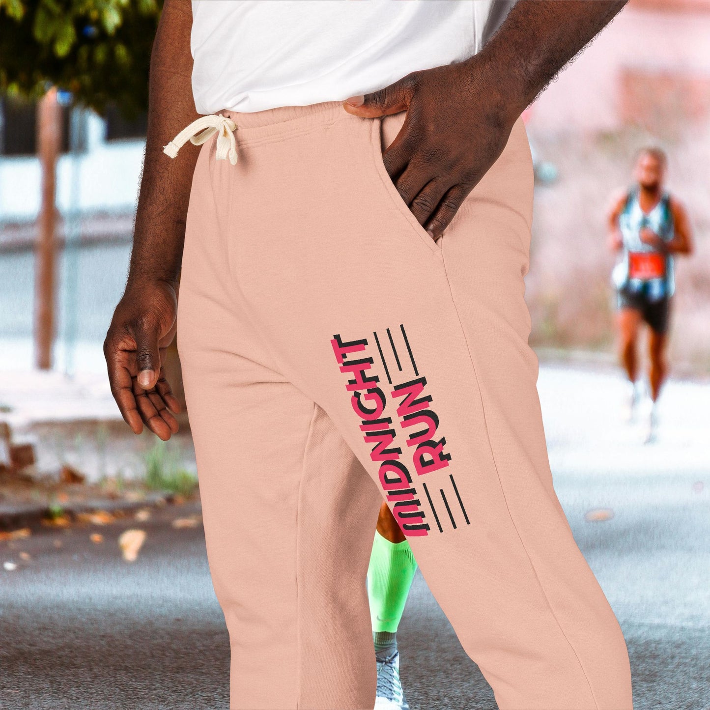 Unisex Fleece Sweatpants with Playful Design_ Series UWD 080_ Limited Edition Cozy Lounge Pants by WesternWaves: