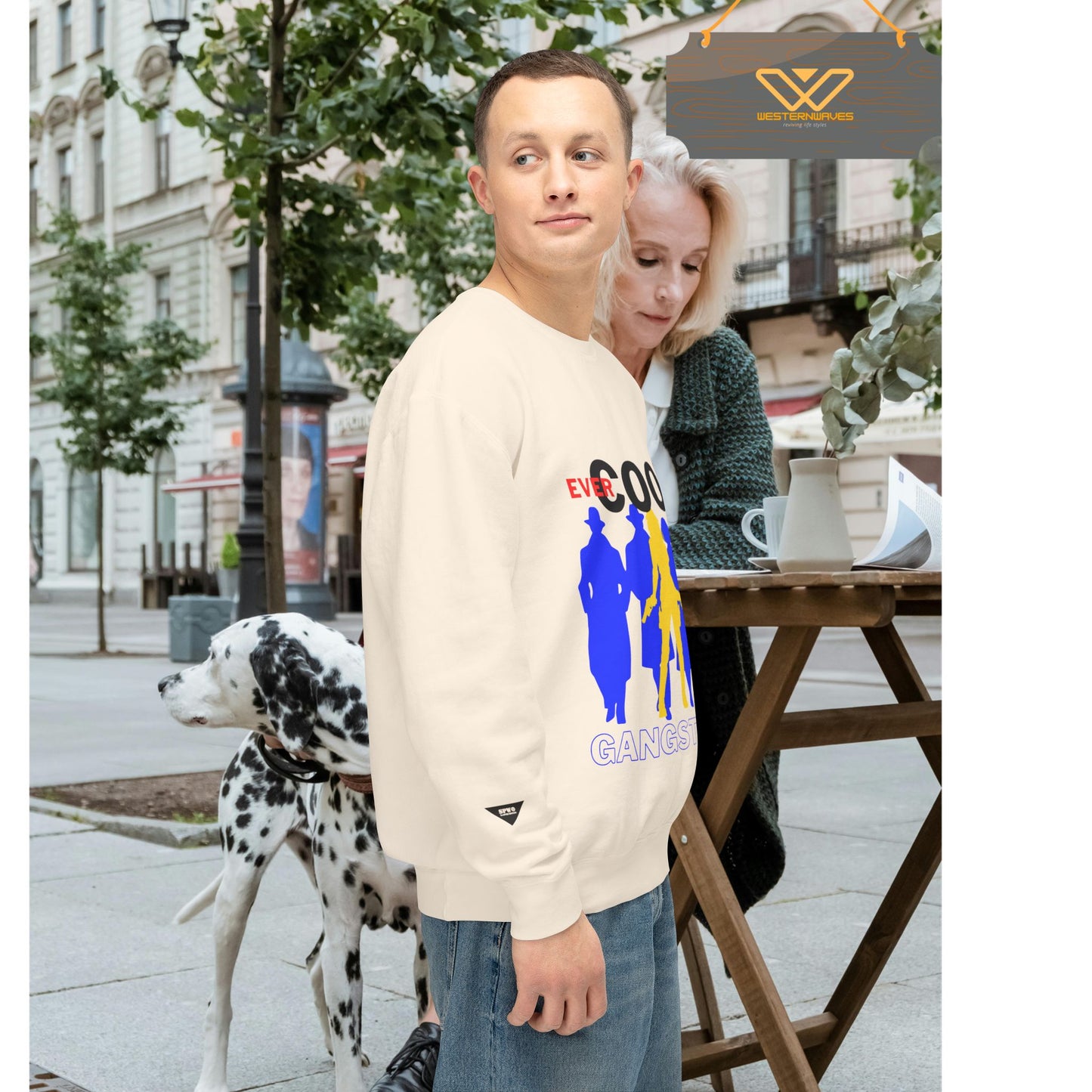 Unisex Lightweight Crewneck Sweatshirt_ N3+ Series ULWCSS PT2WW001_ Limited Edition by WesternWaves: