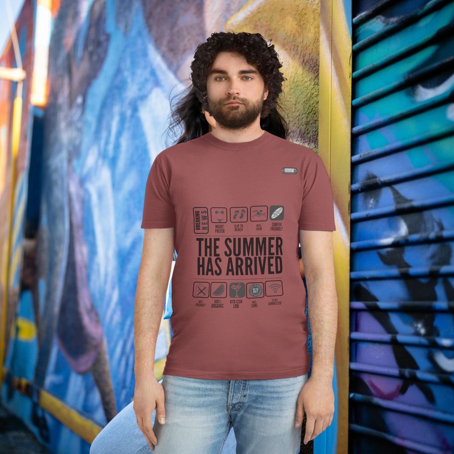 Unisex Faded Shirt_ N8* Series USFADEDSHIRT PT2WW001_ Limited Edition Warm Vibes by WesternWaves: