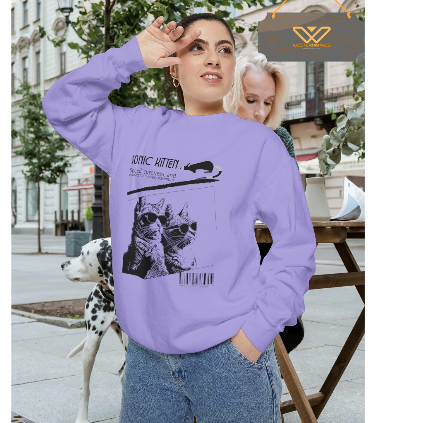 Unisex Garment-Dyed Sweatshirt_ N3+ Series SPW UGDSS PT2WW003_WesternWaves Limited Edition