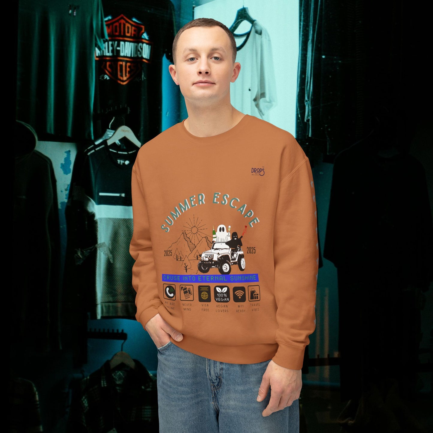 Unisex Summer Escape Crewneck Sweatshirt - Cruise into Eternal Sunshine_ 10 May 2025_ 001