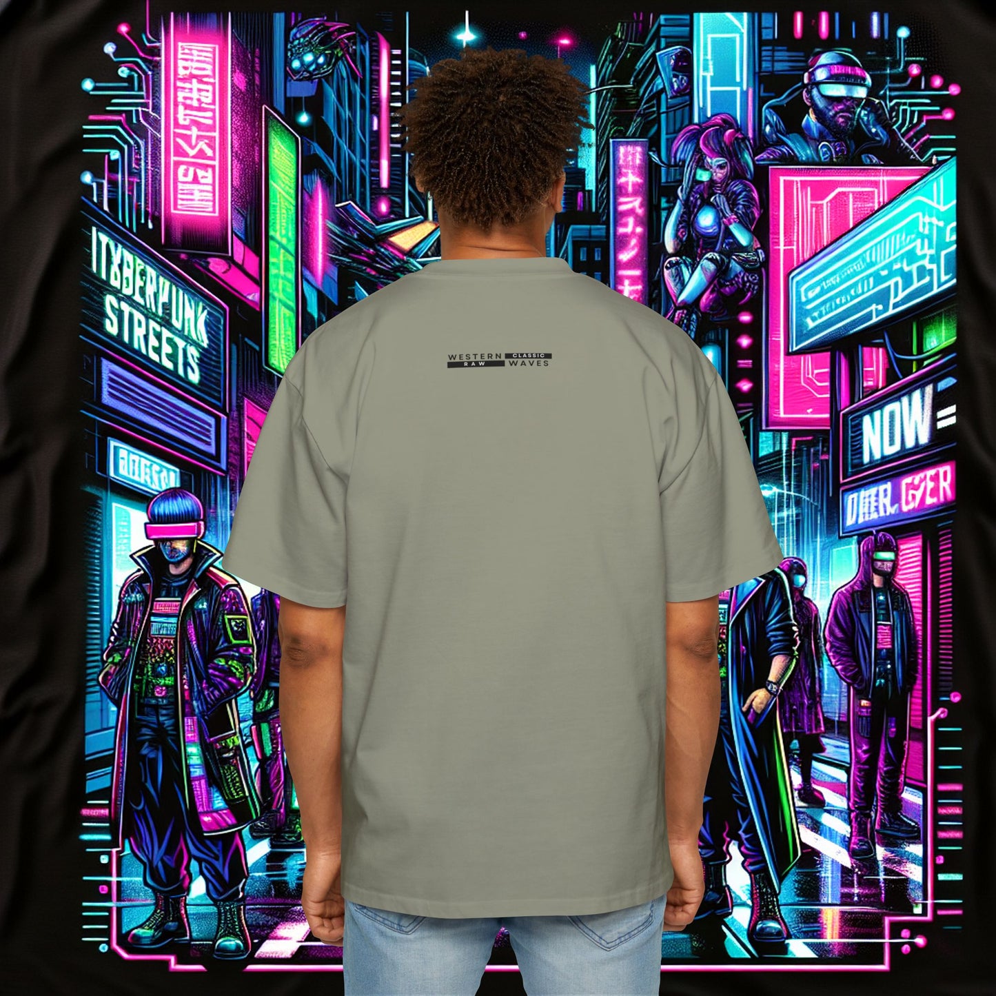 Men's Oversized Graphic Tee_ Series N8+ MENSOSGTEE PT2WW001_ Series SHD 008_ Limited Edition Unique Casual Wear by WesternWaves:
