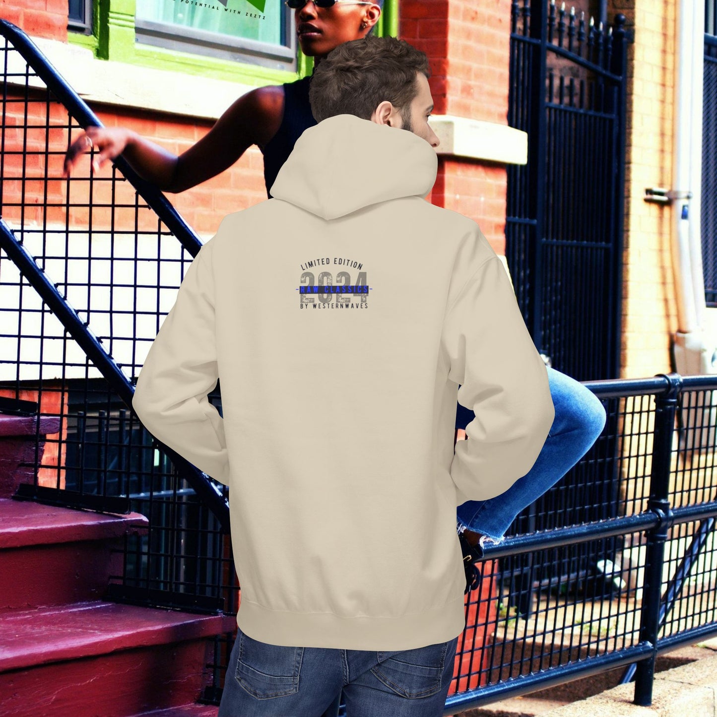 Unisex Midweight Softstyle Fleece Hoodie_ N2+ Series SMWSSFH PT2WW005_Limited Edition Luxuriously Soft 100% Cotton Face by WesternWaves: