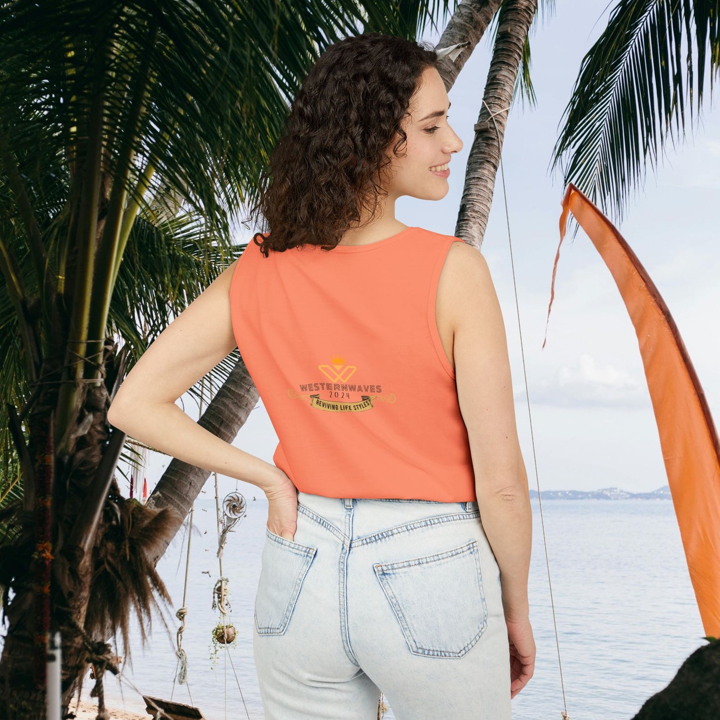 Unisex Garment-Dyed Tank Top_ N2+ Series USGDTT PT2WW015_ Limited Edition Comfort & Style by WesternWaves: