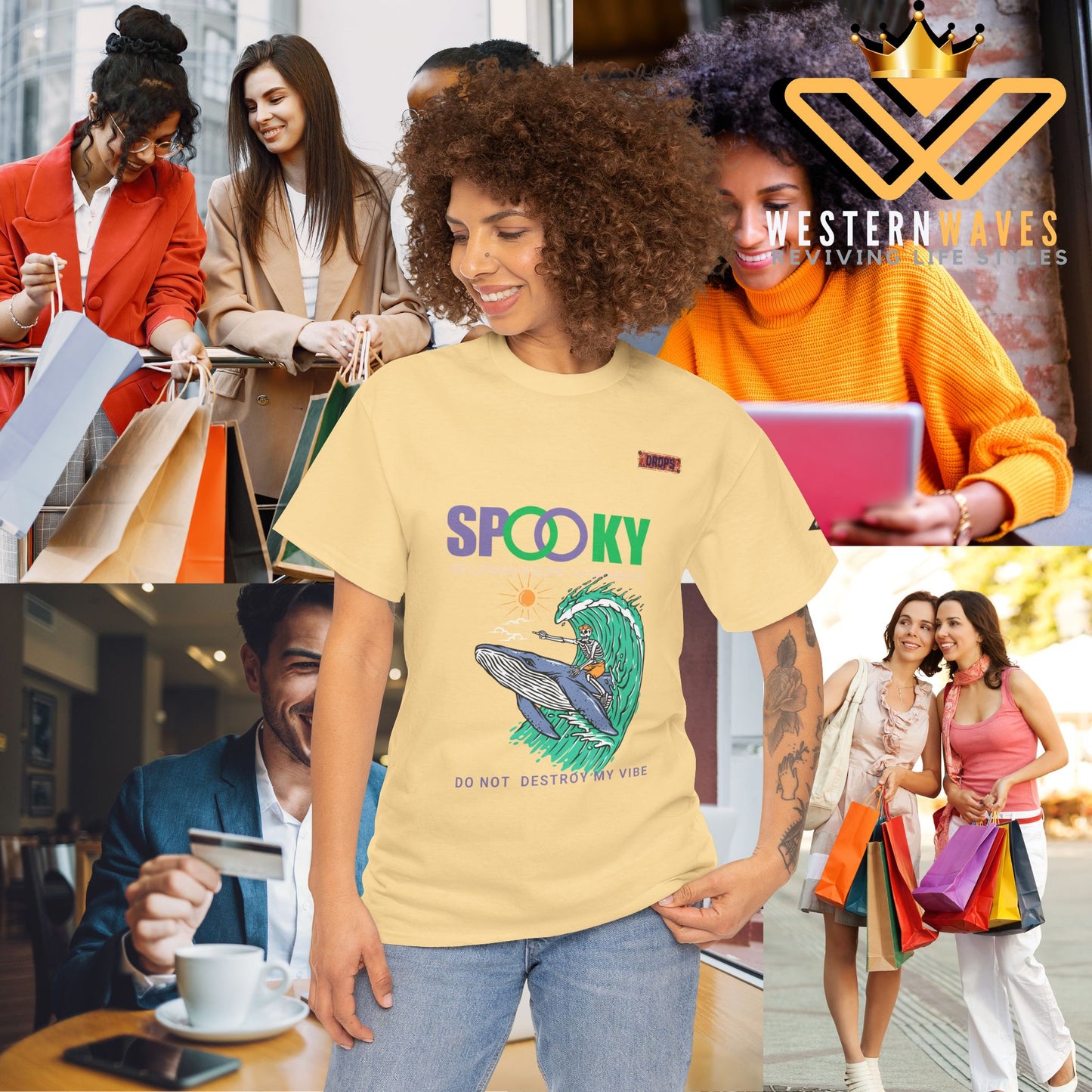 Unisex Heavy Cotton Tee_ Crafted from premium 100% cotton_ N2* Series UHCT PT2WV008_ Limited Edition Epitome of Comfort & Durability by WesternWaves: