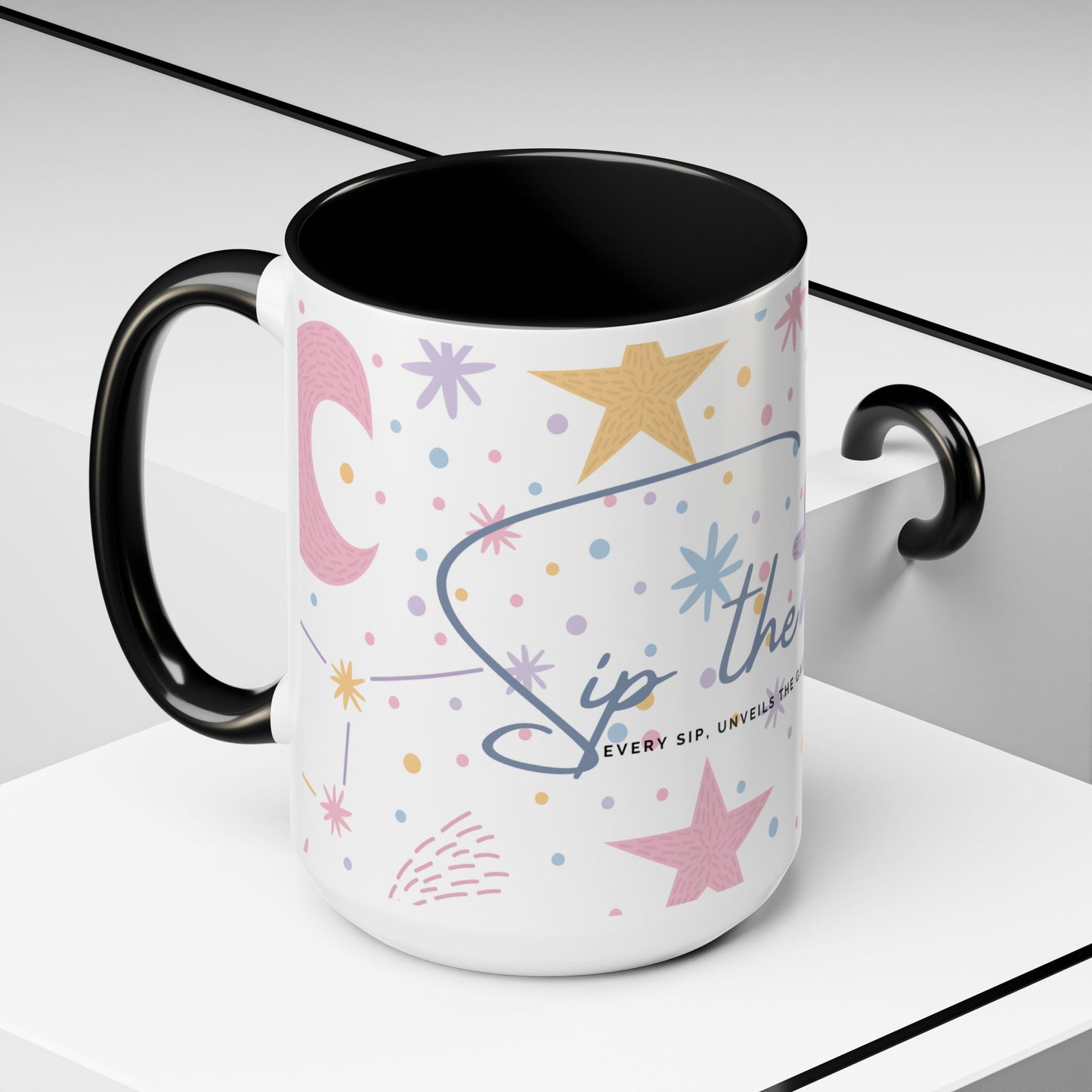 Accent Coffee Mug (11, 15oz) _ N3+ Series ACMUG PT2WW007_ Limited Edition Blend Style & Functionality by WesternWaves: