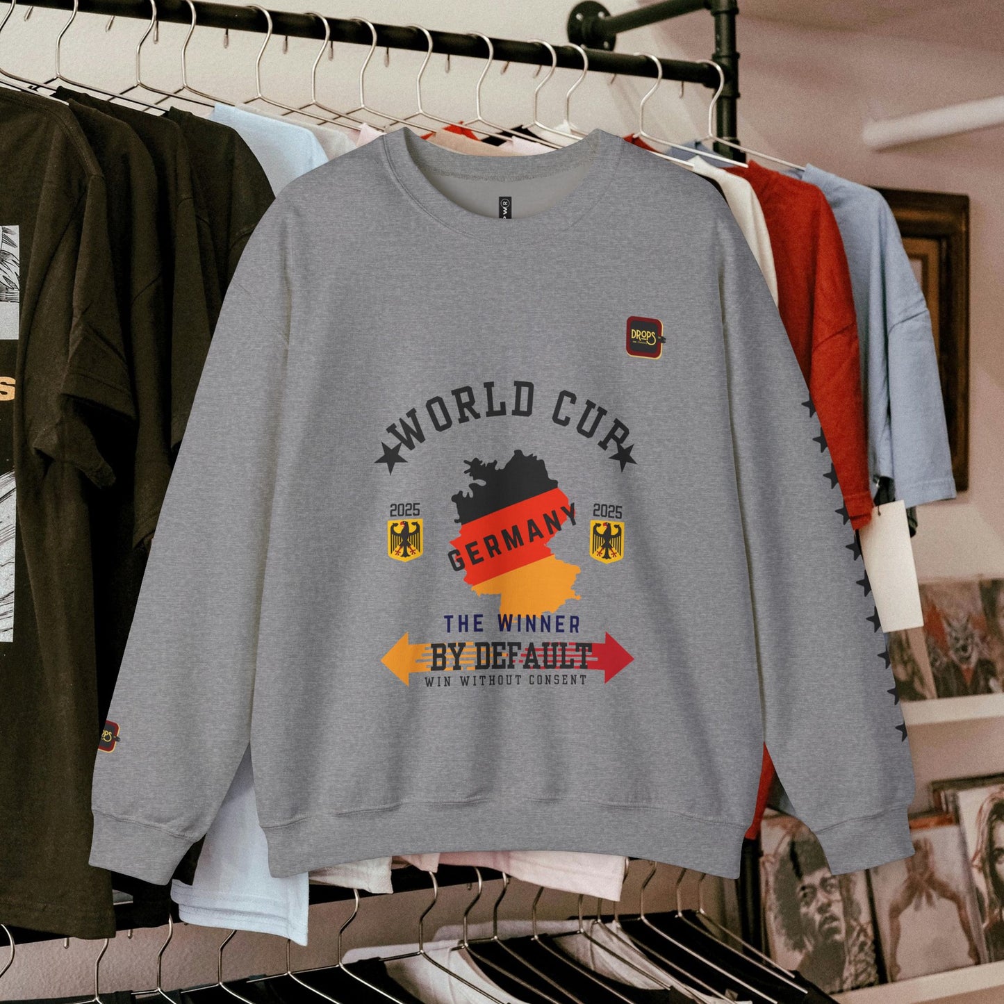 Unisex Sweatshirt_ N7+ Series USSS PT2WW001_ Germany The Winner by Default_ Limited Edition by WesternWaves: