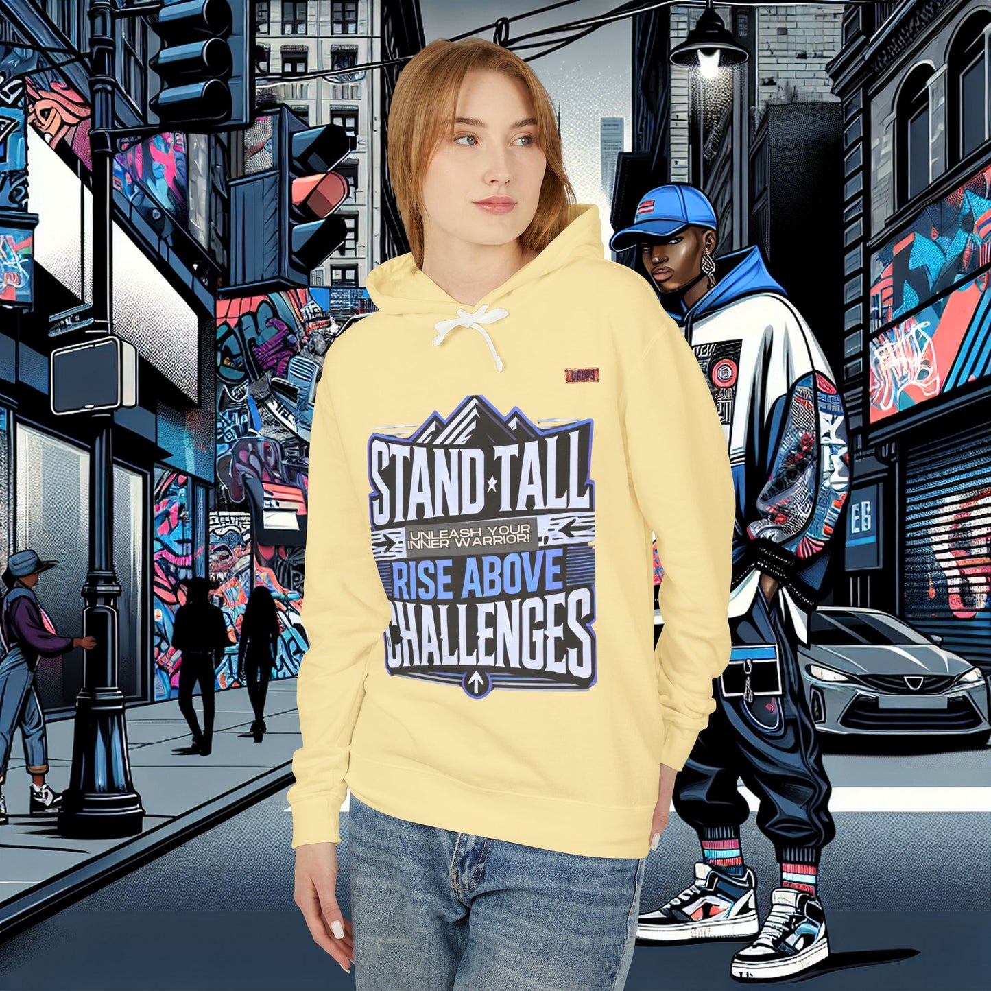 Unisex Lightweight Hooded Sweatshirt_ Series N8+ USMH PT2WW001_ UWDP003A_ Limited Edition Inner Warrior Apparel by WesternWaves: