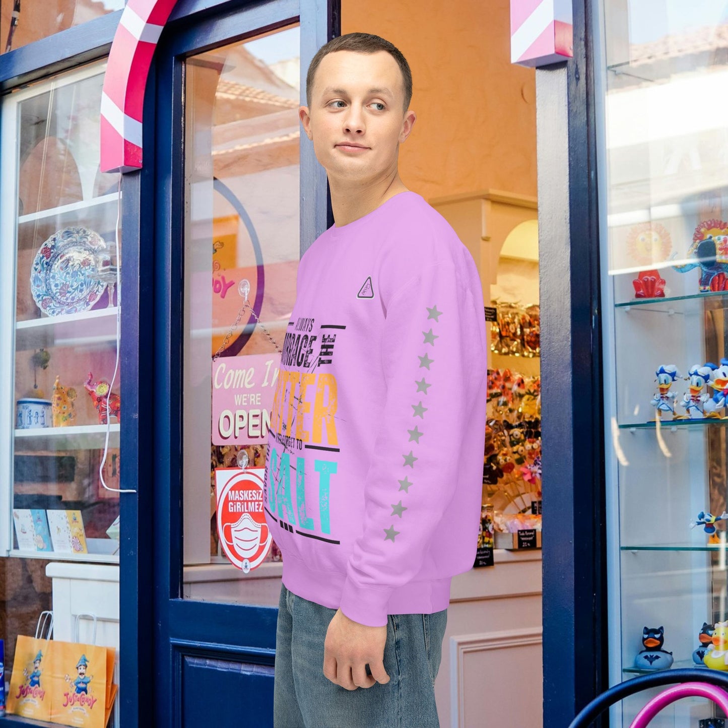 Unisex Lightweight Crewneck Sweatshirt_ N2 Series ULWCSS PT2WW005_Limited Edition Unparalleled Quality by WesternWaves: