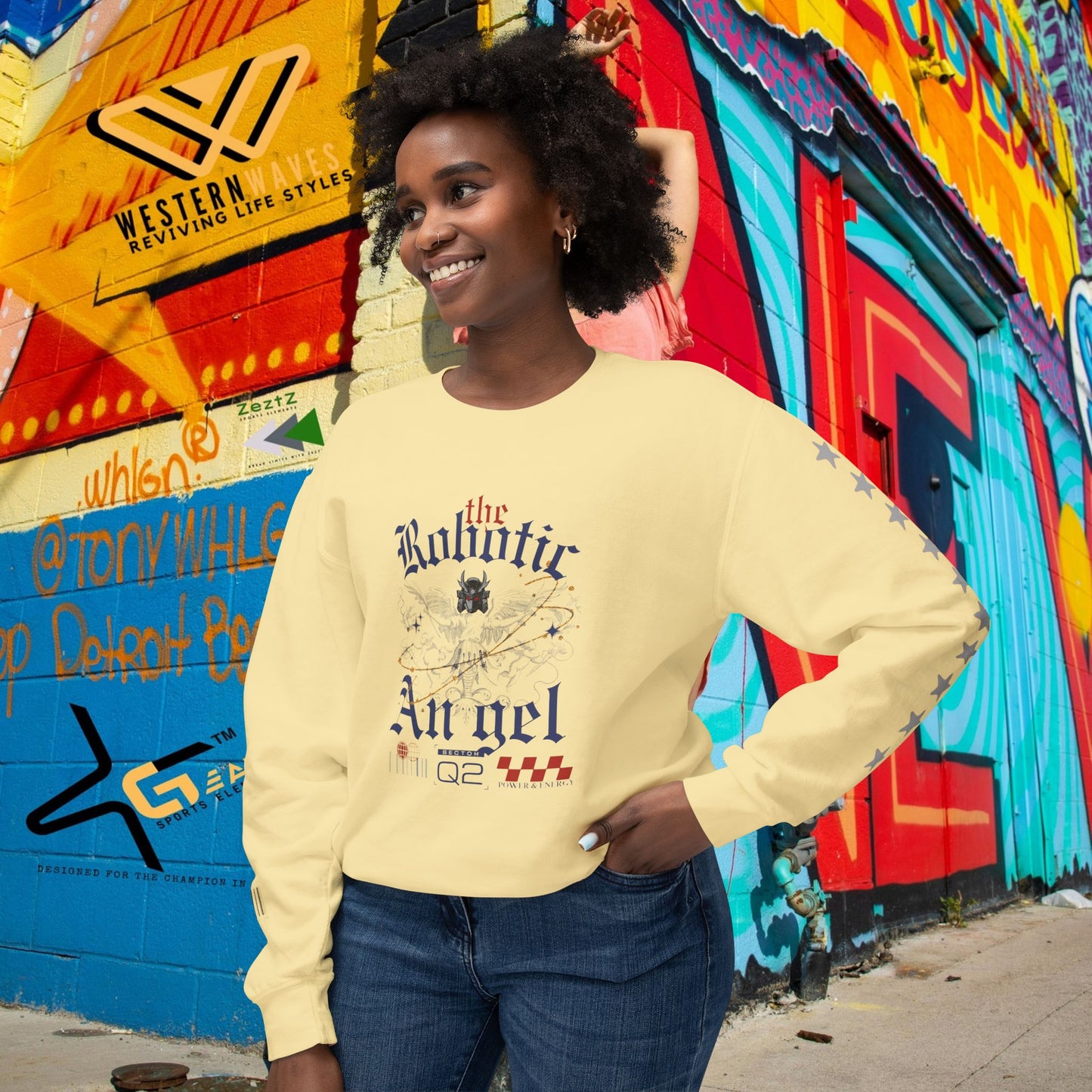 Unisex Lightweight Crewneck Sweatshirt_ N3+ Series ULWCSS PT2WW012_ Limited Edition Unparalleled Quality by WesternWaves: