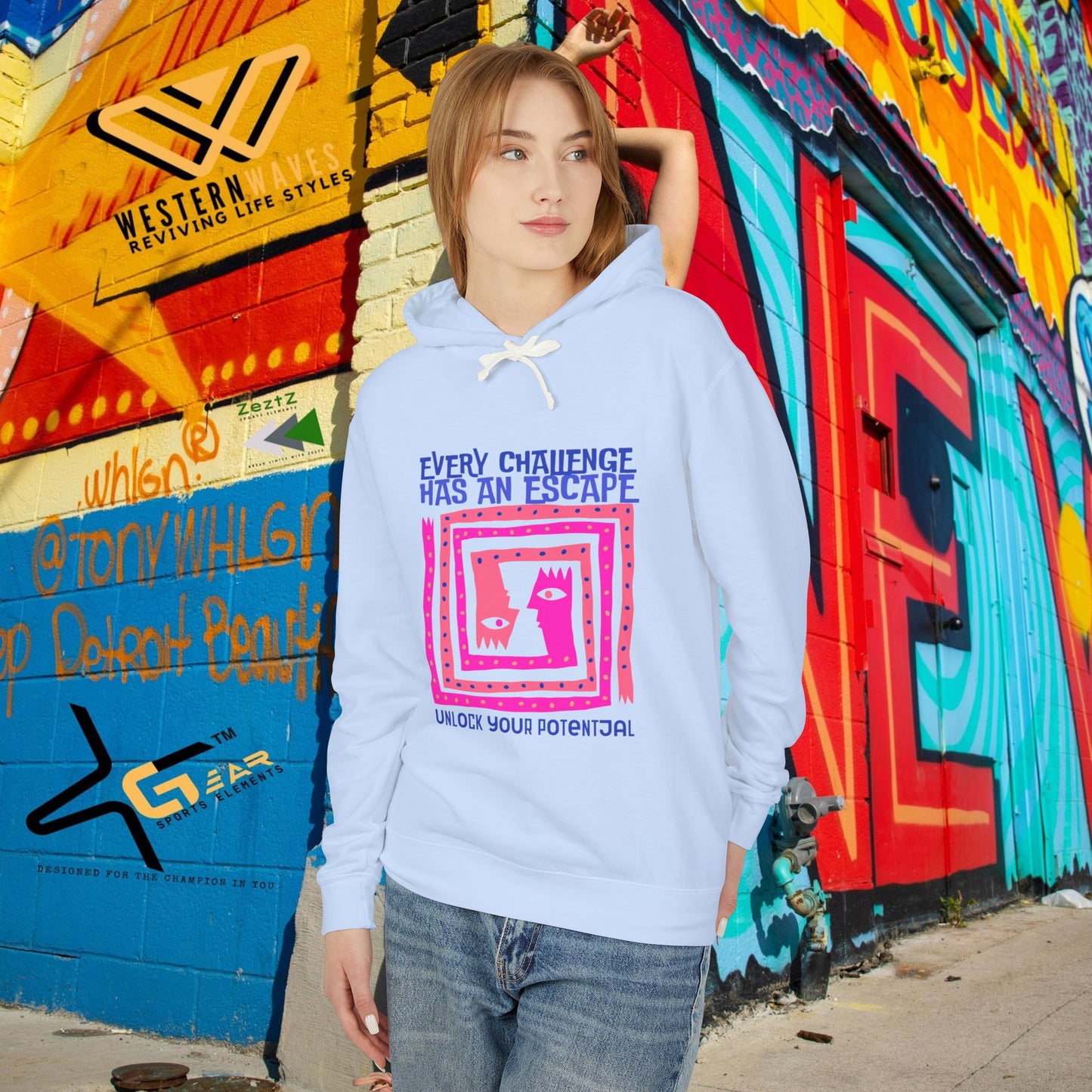 Unisex Lightweight Hooded Sweatshirt – N3+ Series USLWHSS PT2WW014_ Limited Edition Crafted Comfort by WesternWaves: