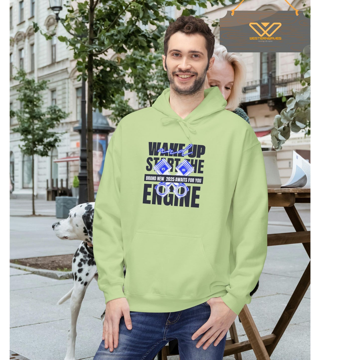 Unisex Midweight Softstyle Fleece Hoodie_ N3+ Series USMWSSFH PT2WW010_ Limited Edition Luxuriously Soft 100% Cotton Face by WesternWaves: