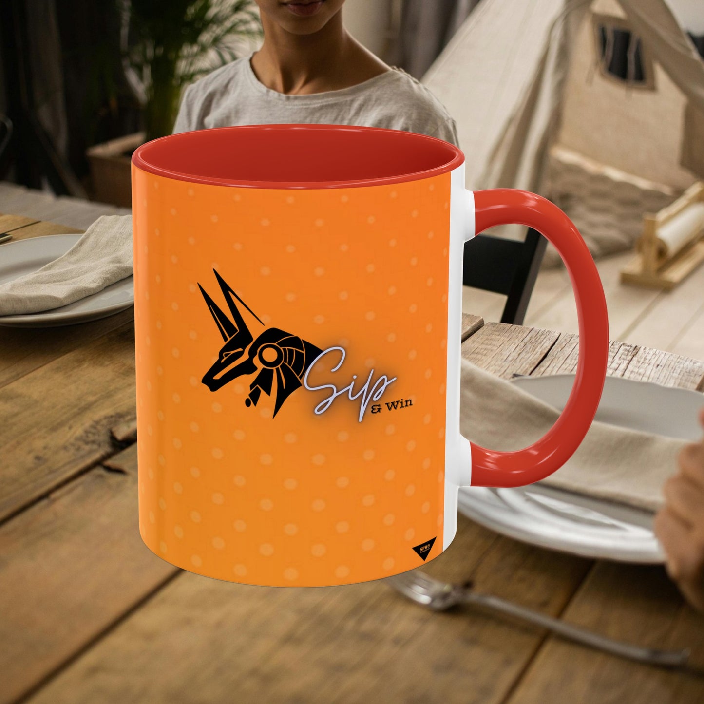 Accent Coffee Mug 11, 15oz_ N2+ Series ACM11OZ PT2WW005_ Vibrant Limited Edition Design by WesternWawes: