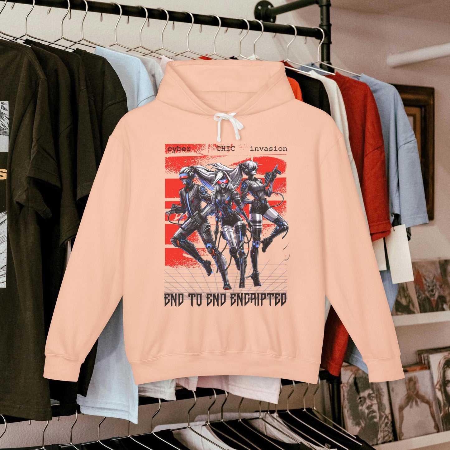 Unisex Lightweight Hooded Sweatshirt_ Series UWD 051_ Limited Edition Raw Streetwear by WesternWaves: