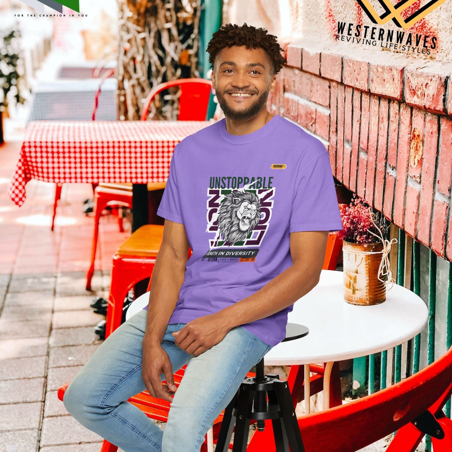 Unisex Garment-Dyed T-Shirt_ 26 June 2025_ Limited Edition Strength in Diversity by WesternWaves: