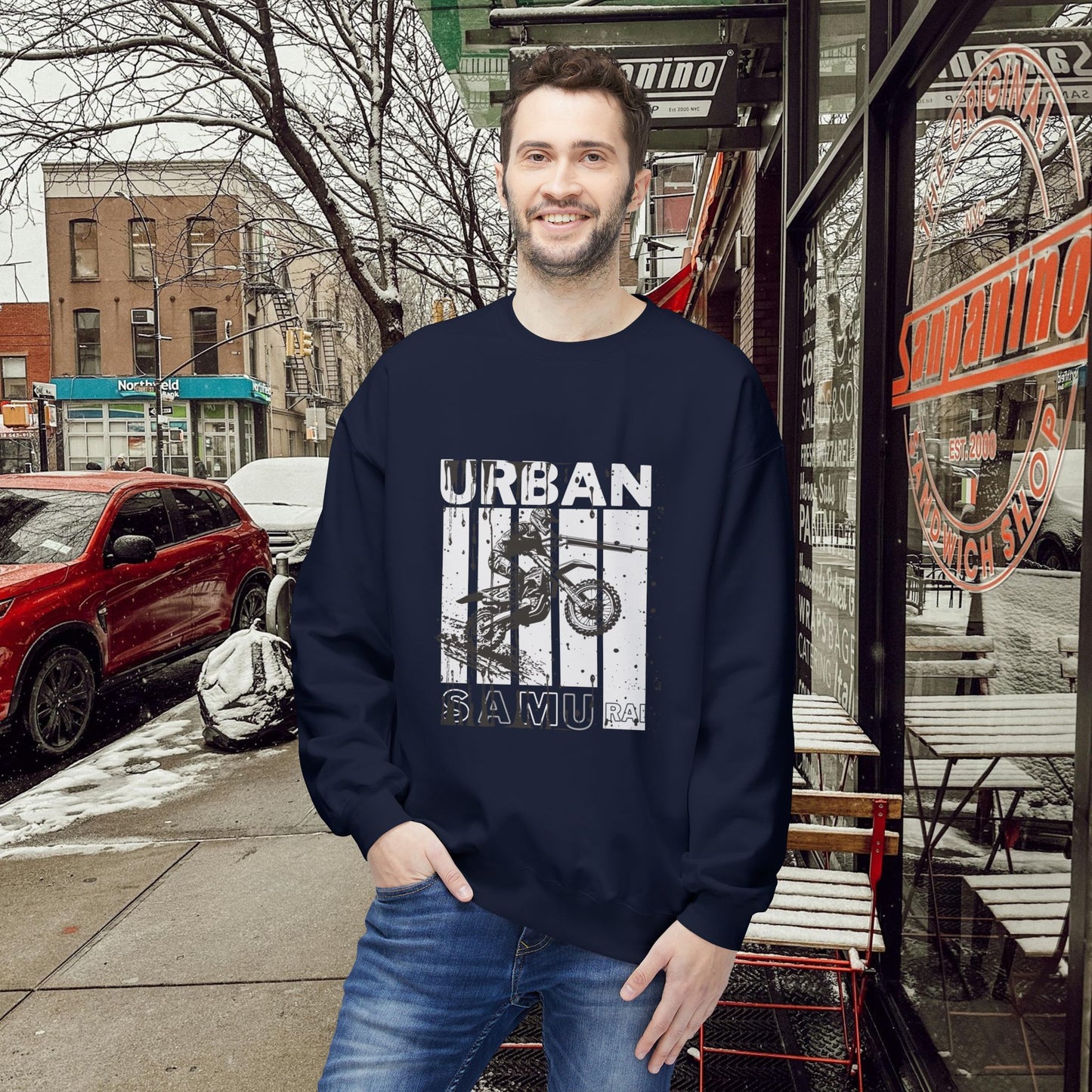 Unisex Midweight Softstyle Fleece Crewneck Sweatshirt_ N2+ Series USMWSSFCNSS PT2WW009_ Limited Edition Stylish Eco-conscious Raw Classic by WesternWaves: