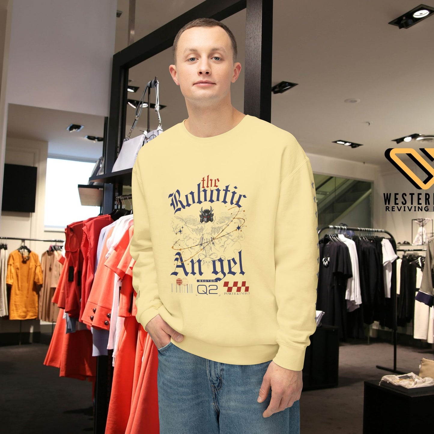 Unisex Lightweight Crewneck Sweatshirt_ N3+ Series ULWCSS PT2WW012_ Limited Edition Unparalleled Quality by WesternWaves:
