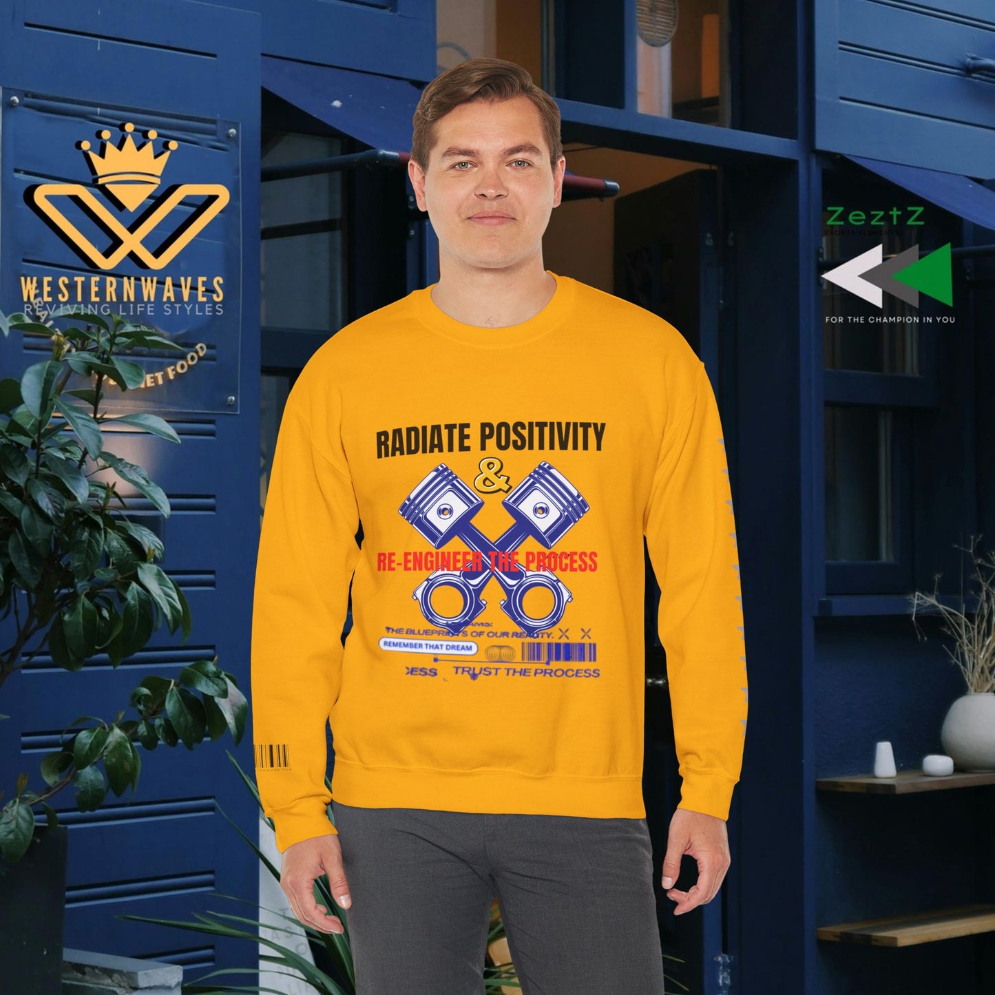 Unisex Heavy Blend™ Crewneck Sweatshirt_ N2+ Series UHBCSS PT2WW003_ Limited Edition Pure Luxury by WesternWaves: