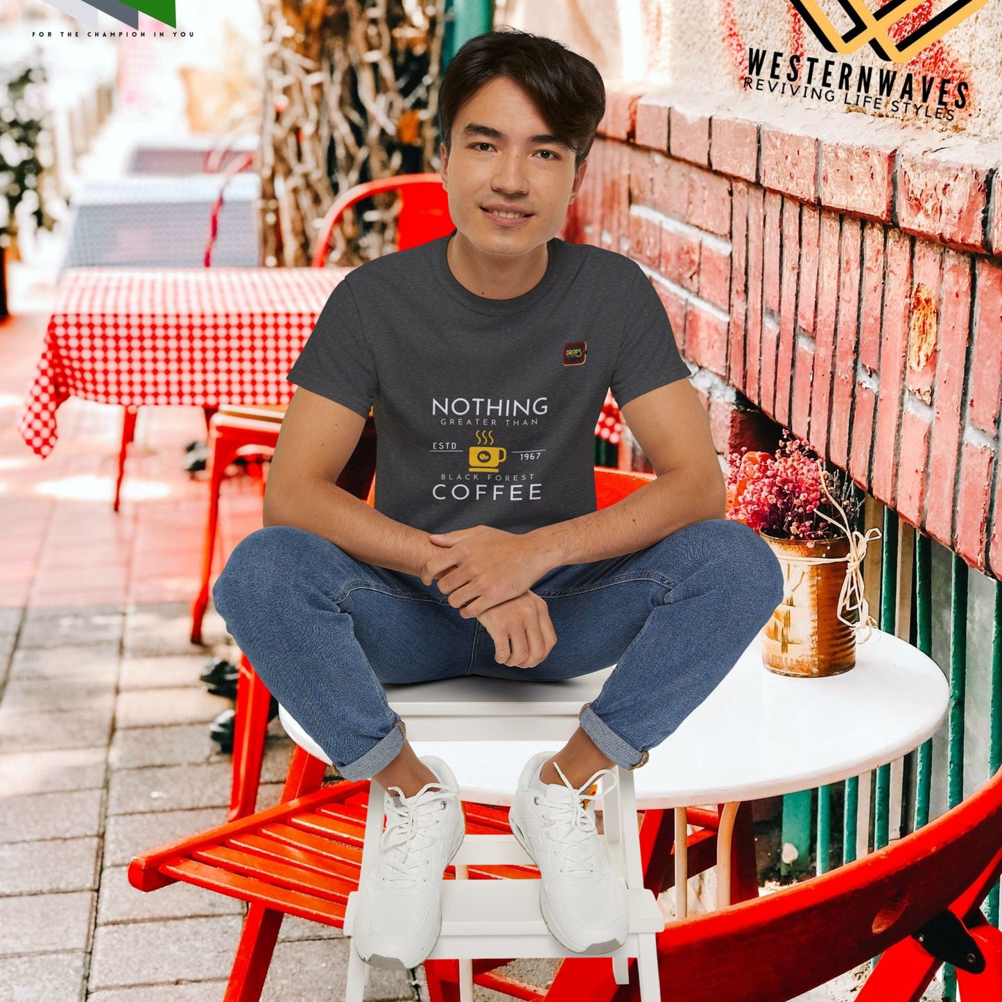Unisex Ultra Cotton Tee_ Classic Comfort Unleashed_ N2+ Series USUCTEE PT2WW006_ Limited Edition Maximum Comfort & Style by WesternWaves: