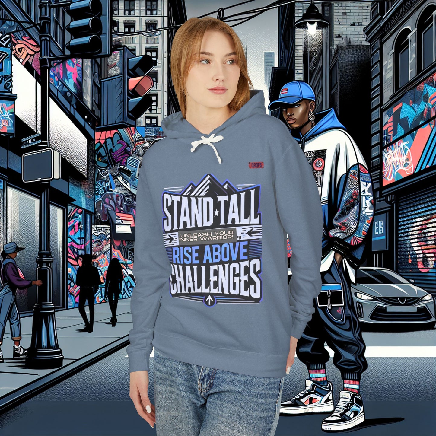 Unisex Lightweight Hooded Sweatshirt_ Series N8+ USMH PT2WW001_ UWDP003A_ Limited Edition Inner Warrior Apparel by WesternWaves: