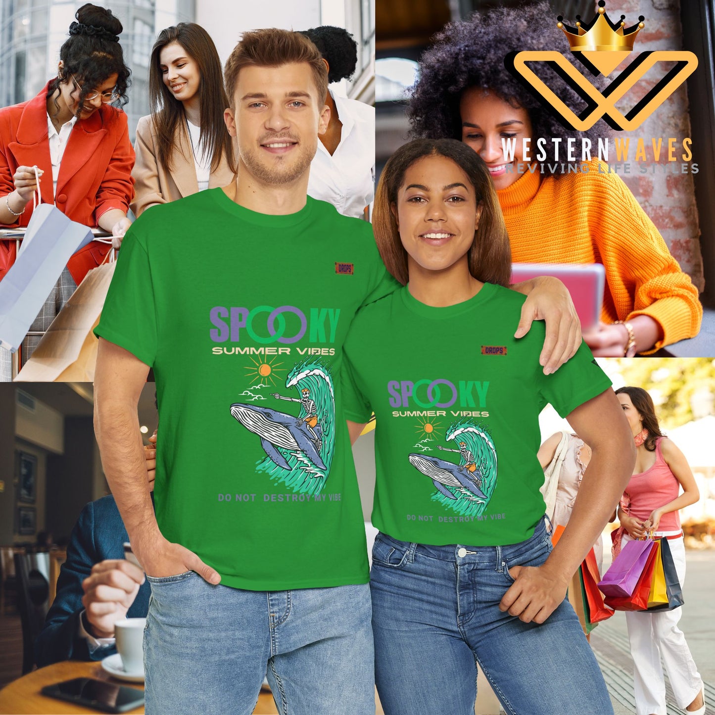 Unisex Heavy Cotton Tee_ Crafted from premium 100% cotton_ N2* Series UHCT PT2WV008_ Limited Edition Epitome of Comfort & Durability by WesternWaves: