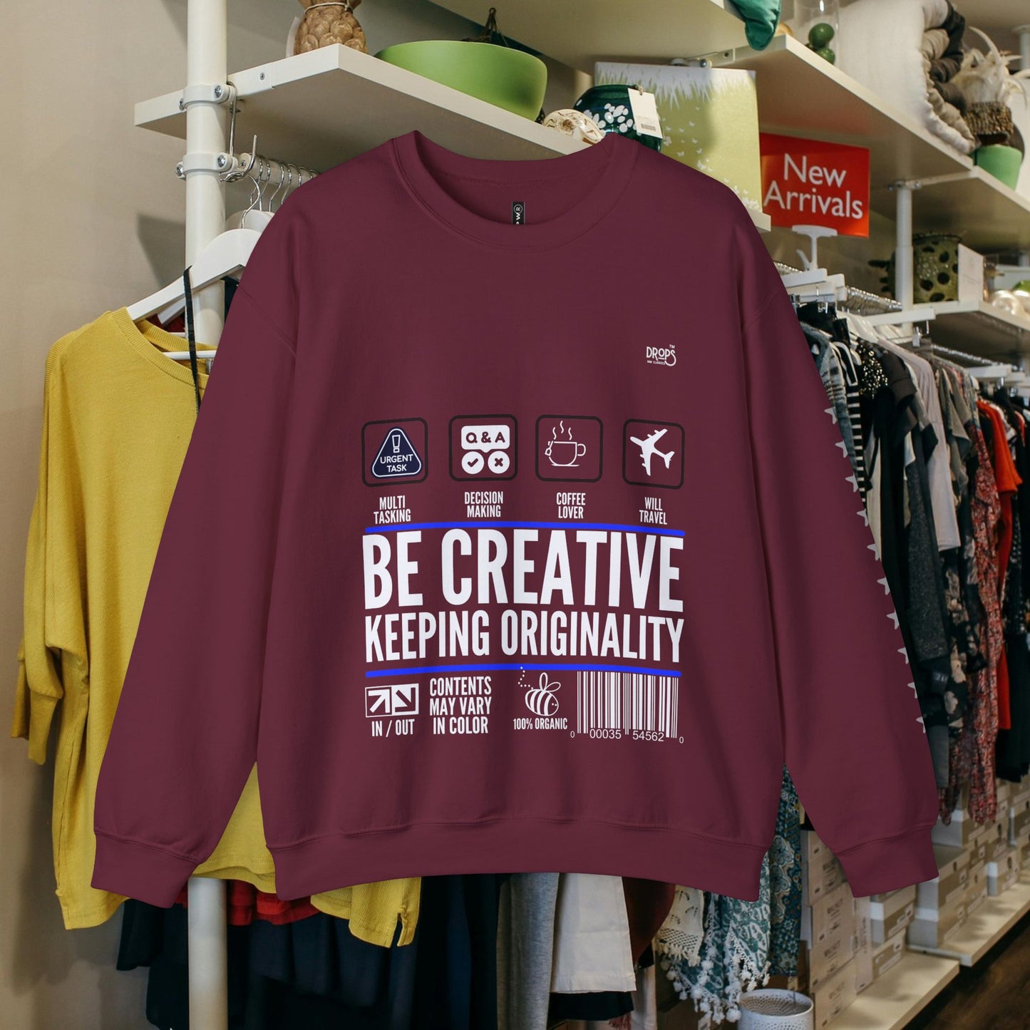 Unisex Heavy Blend™ Crewneck Sweatshirt_ N2 Sports Series UHBCSS PT2WW004_ Limited Edition 'DROPS' Brand Sweatshirt by WesternWaves: