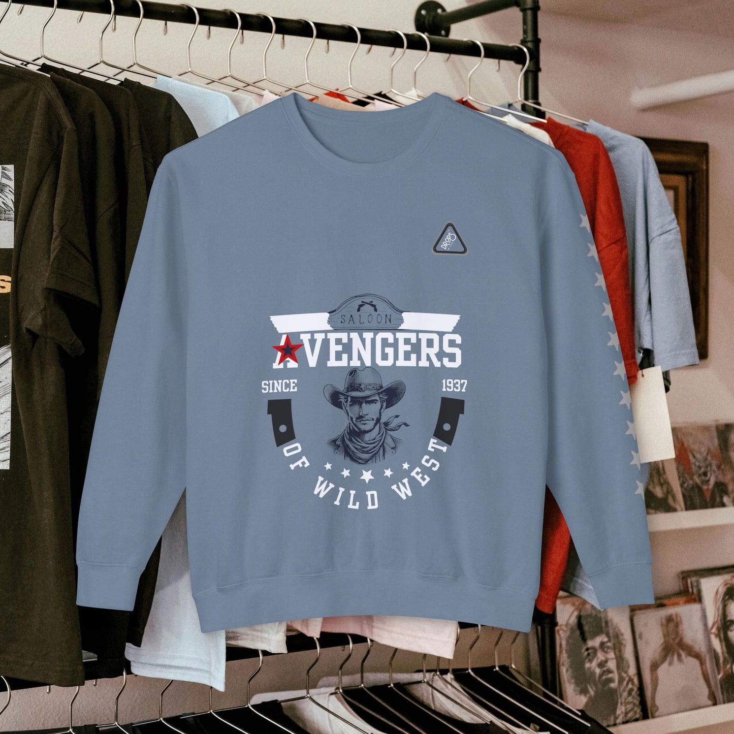 Unisex Lightweight Sweatshirt_ N7* Series USLWSS PT2WW002_ Limited Edition by WesternWaves: