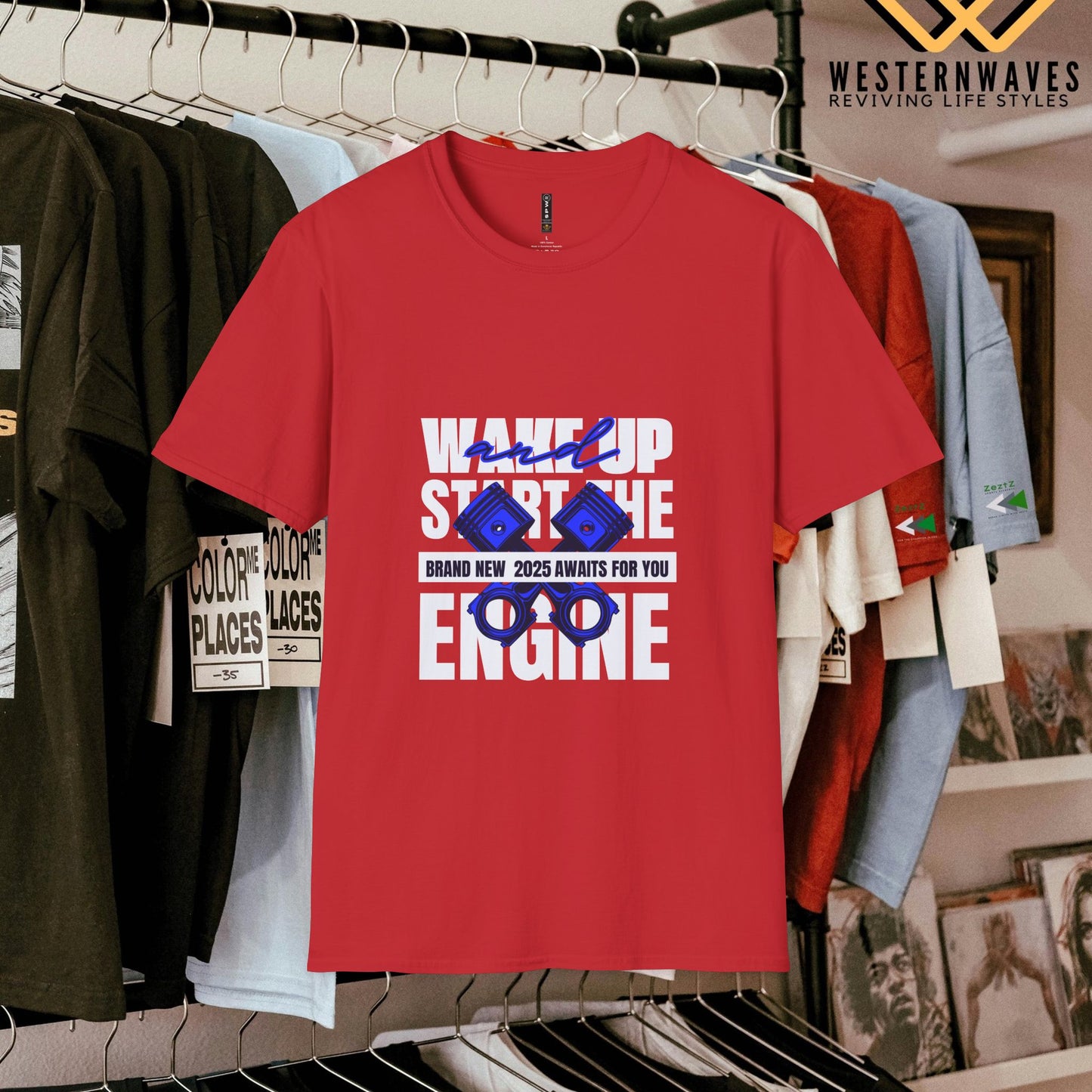 Unisex Softstyle T-Shirt_ N3+ Series USSTS FT2WW004_ Redefine Relaxation Limited Edition by WesternWaves: