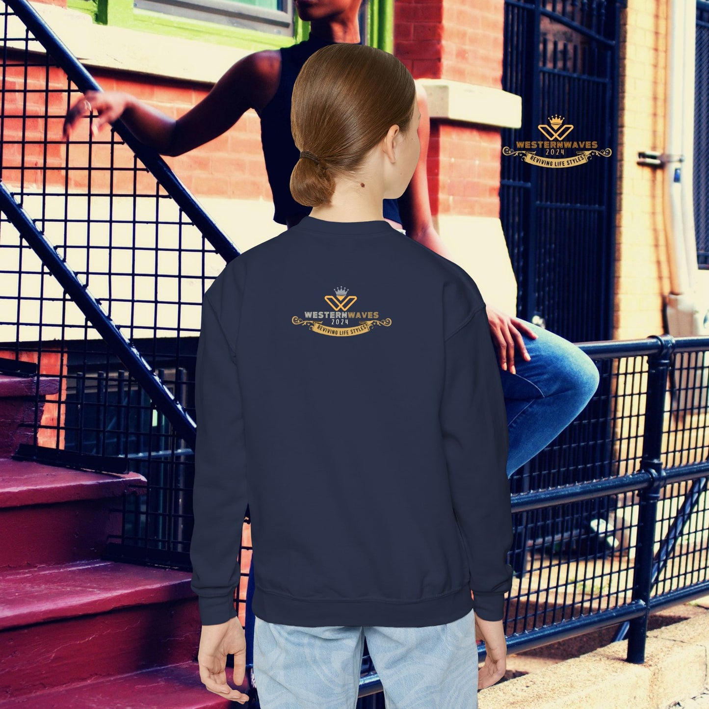 Youth Crewneck Sweatshirt_ N3+ Series YCNSS PT2WW001_ Limited Edition Perfect Companion for the School, Sports & Casual hangouts by WesternWaves: