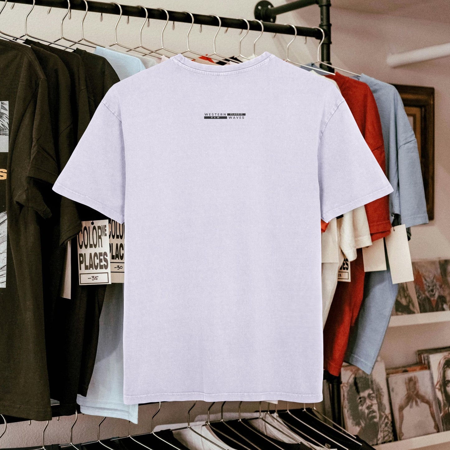Men's Acid Washed Heavy Oversize Tee_ N3+ Series MAWHOSIZEDTEE PT2WW001_ Limited Edition Irresistible Cool Stuff by WesternWaves: