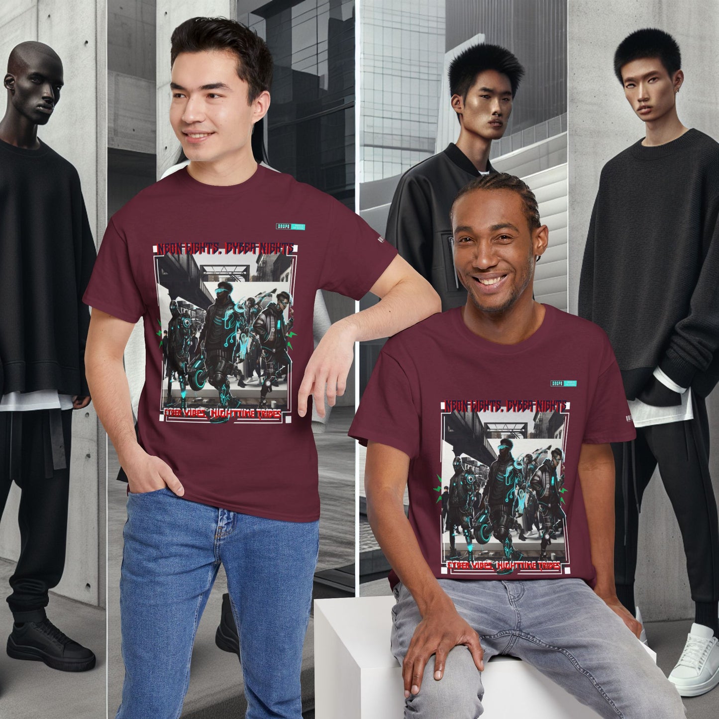 Unisex Heavy Cotton Tee_ N8+ Series USHOSTEE_ PT2WW003_ 01 Oct 2025_ Limited Edition Casual Wear by WesternWaves: