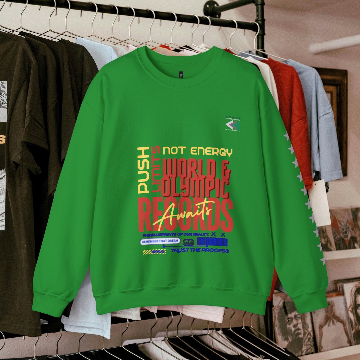 Unisex Heavy Blend™ Crewneck Sweatshirt_ N2 Sports Series UHBCSS PT2WW006_ Limited Edition ‘Zeztz’ Brand Sports Elements by WesternWaves: