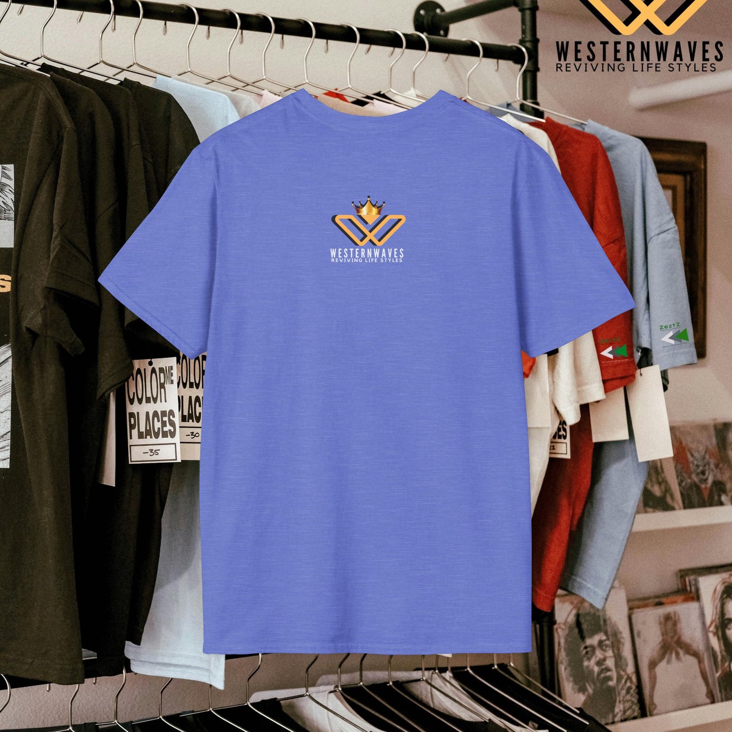 Unisex Softstyle T-Shirt_ N3+ Series USSTS FT2WW004_ Redefine Relaxation Limited Edition by WesternWaves: