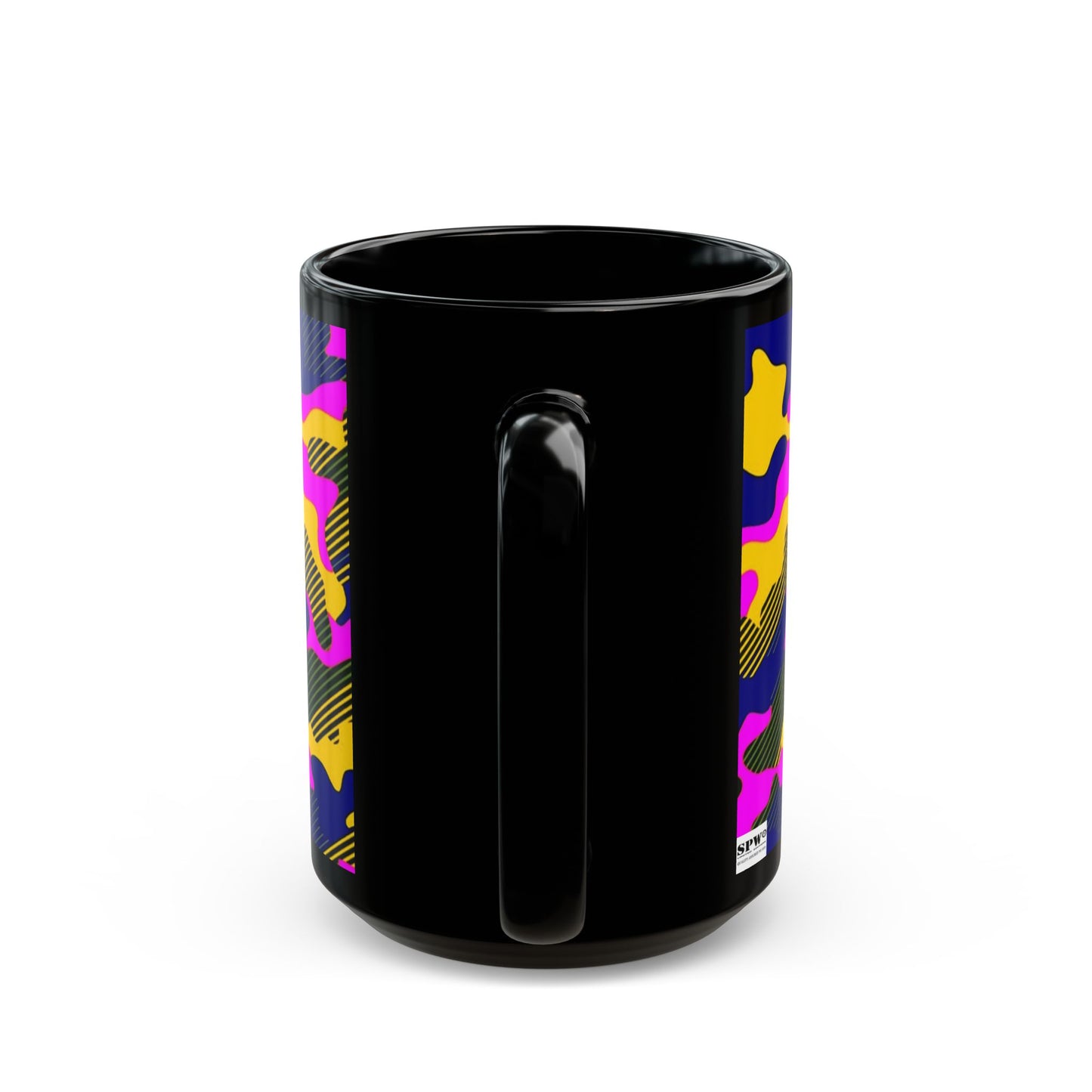 Black Mug (11oz, 15oz)_ N+ Series CBM PT2WW007_ Limited Edition Black Ceramic Mug by WesternWaves