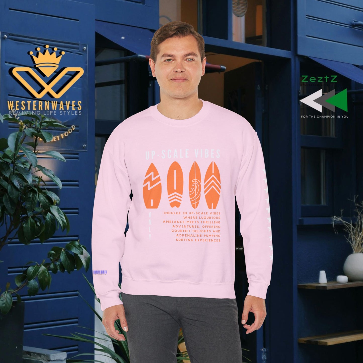 Unisex Heavy Blend™ Crewneck Sweatshirt_ N3+ Series UHBCSS PT2WW009_ Limited Edition Pure Luxury by WesternWaves: