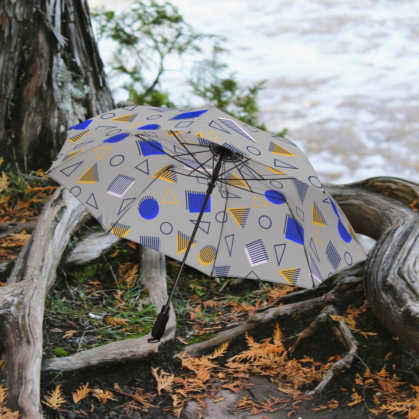 Semi-Automatic Foldable Umbrella _ Series N7+ SAFUMBRELLA PT2WW002_ Limited Edition Vibrant Design by WesternWaves: