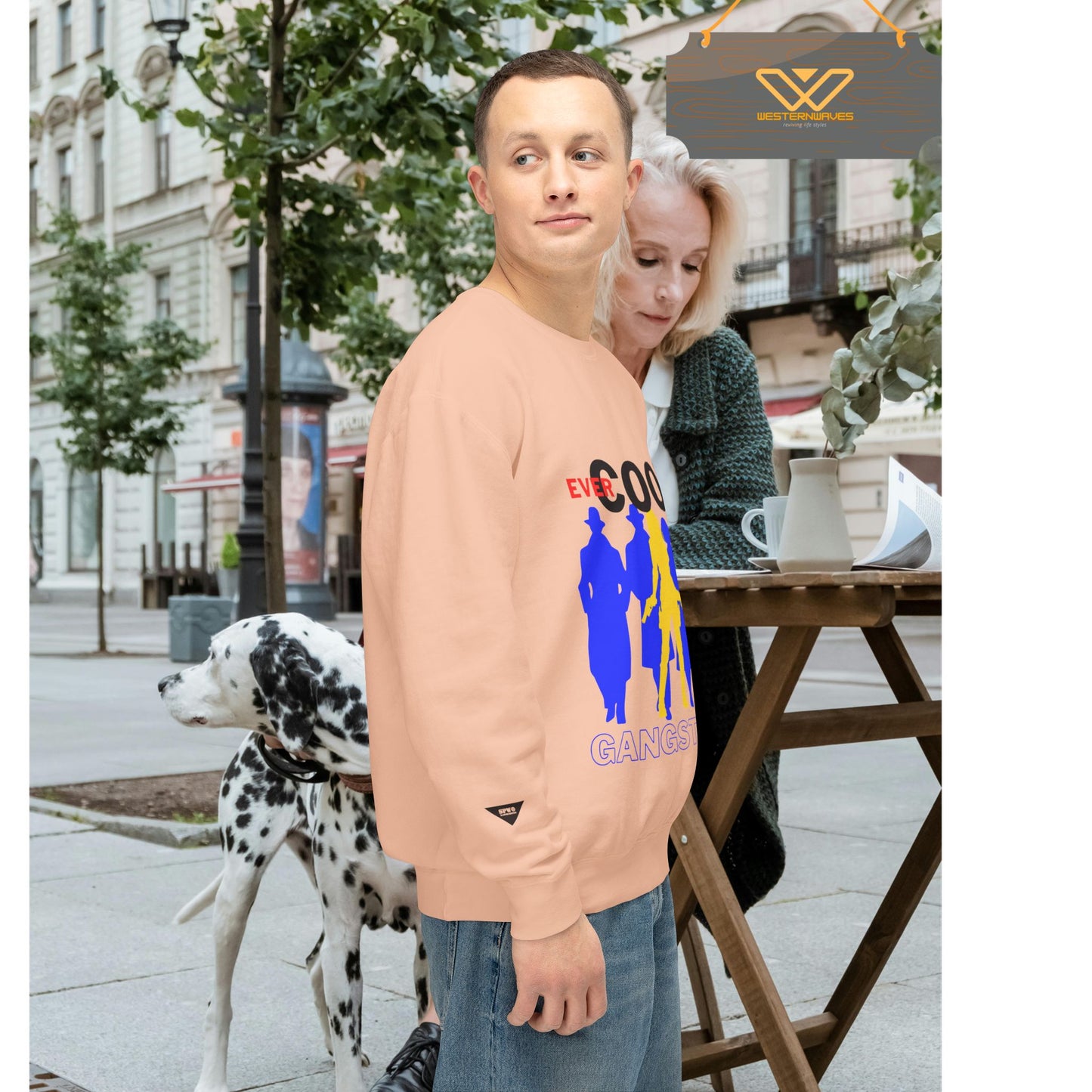 Unisex Lightweight Crewneck Sweatshirt_ N3+ Series ULWCSS PT2WW001_ Limited Edition by WesternWaves: