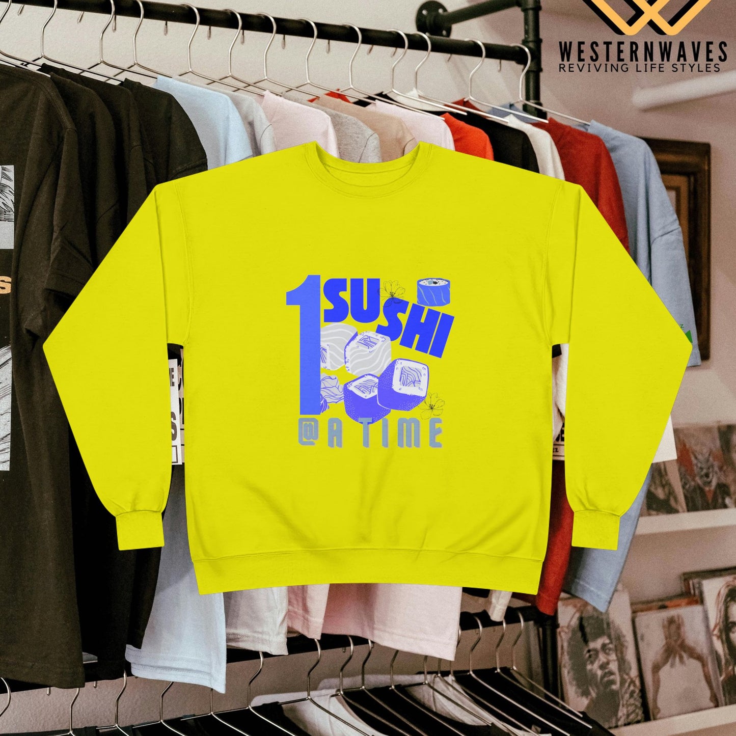 Unisex EcoSmart® Crewneck Sweatshirt_ N3+ Series USESCNSS PT2WW001_ Limited Edition Perfect Blend of Comfort, Style, & Sustainability by WesternWaves: