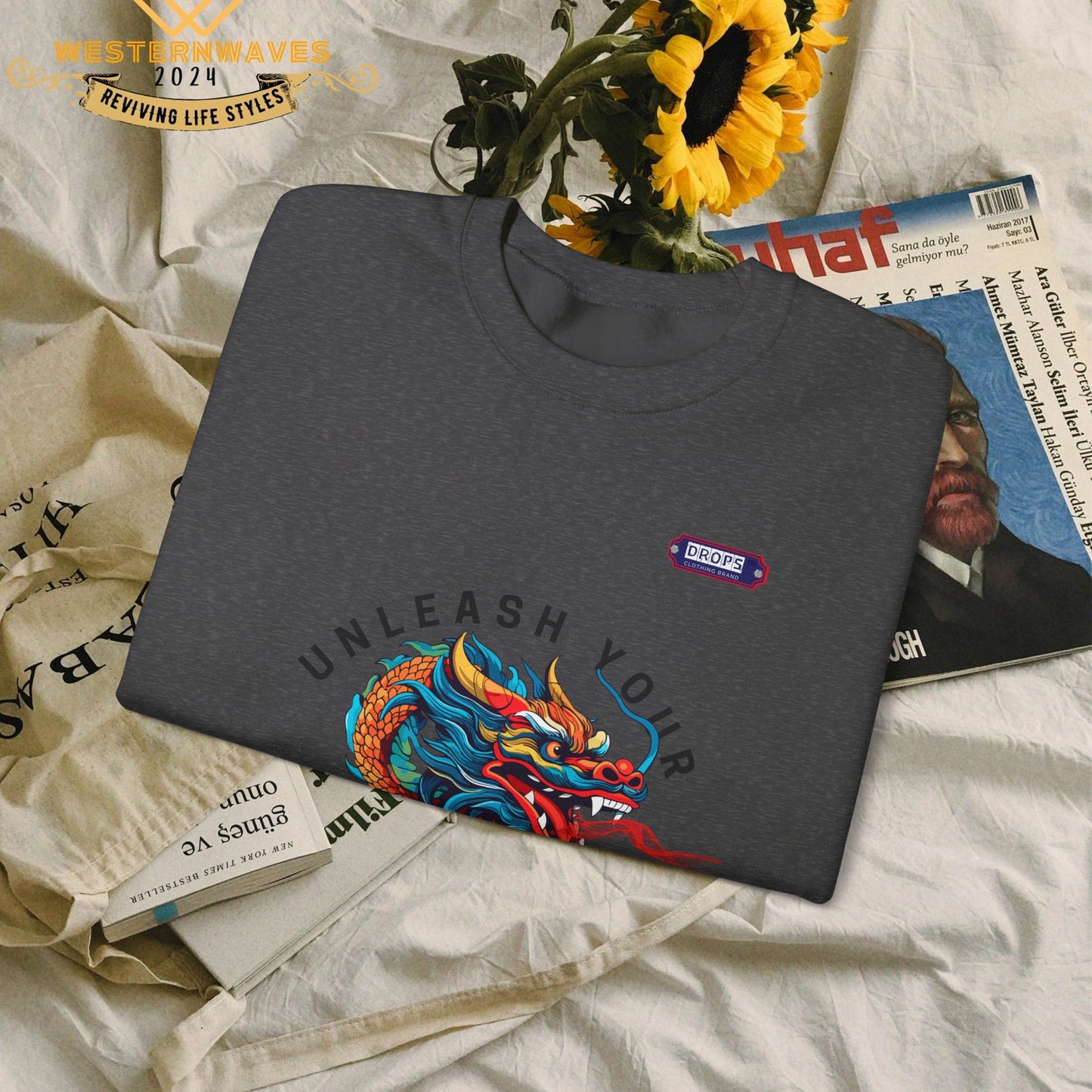 Unisex Heavy Blend™ Crewneck Sweatshirt_ N2 Series UHBCSS PT2WW007_ Limited Edition Pure Luxury for Every Occasion by WesternWaves: