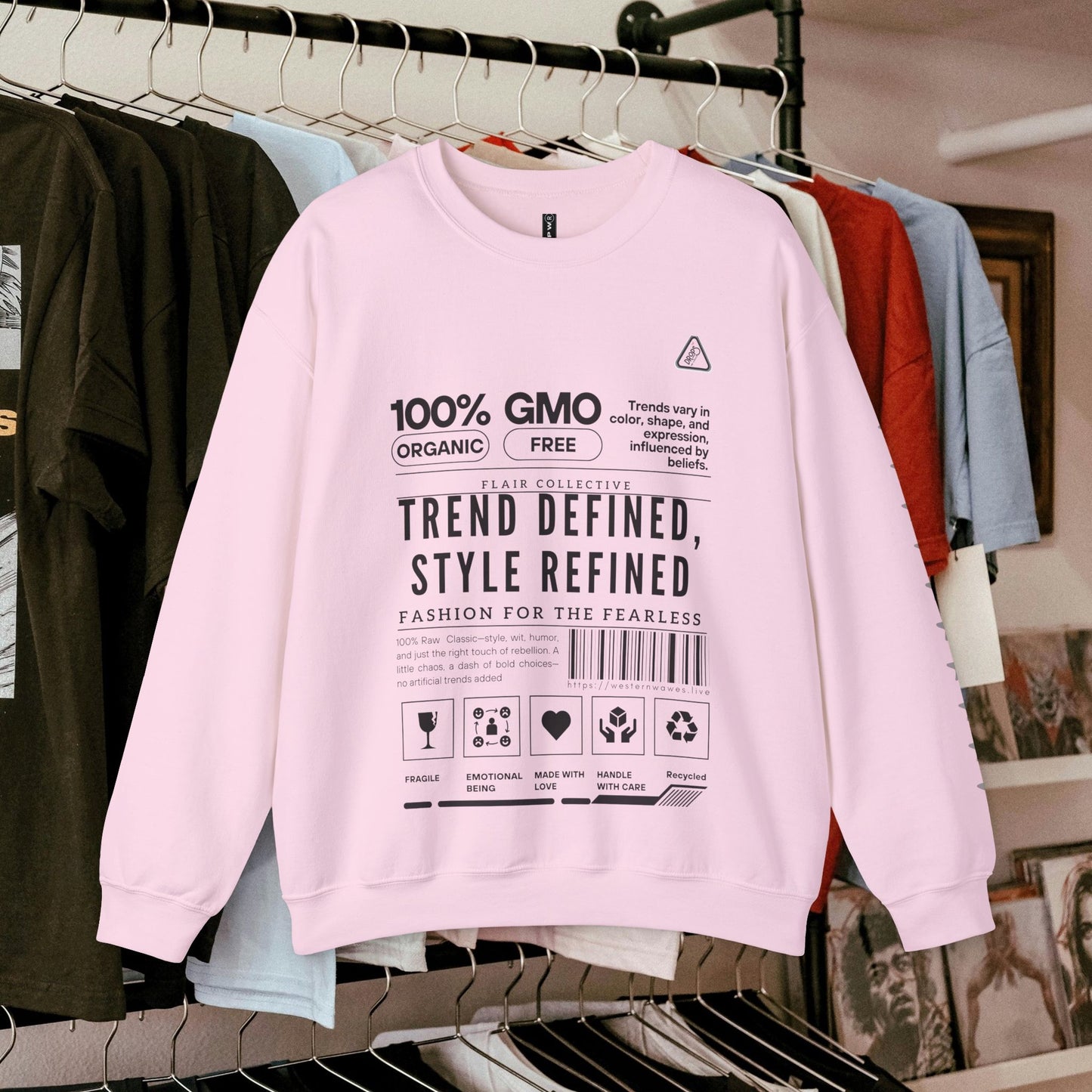 Unisex Heavy Blend™ Crewneck Sweatshirt_ N2 Series SPW UHBCSS PT2WW003_ Limited Edition 'DROPS' Brand Raw Classics by WesternWaves: