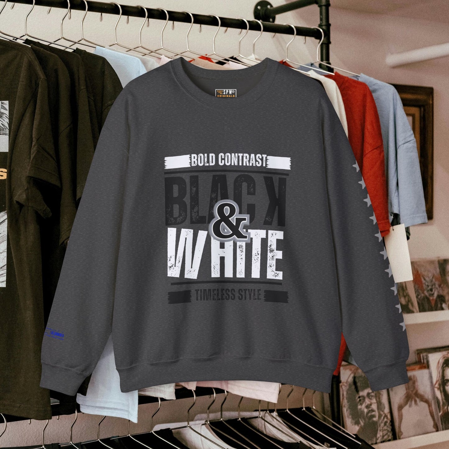 Unisex Heavy Blend™ Crewneck Sweatshirt_ N+ Series UHBCSS PT2WW028_ Limited Edition by WesternWaves: