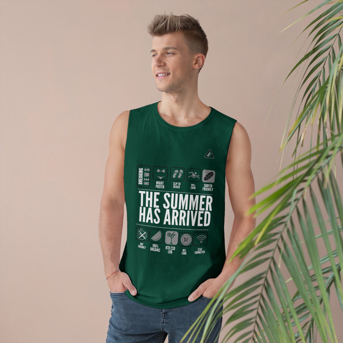 Unisex Summer Vibes Tank Top - 'The Summer Has Arrived' – Organic Cotton_ 09 May 2025_ 001