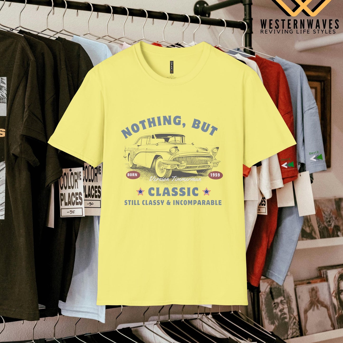Unisex Softstyle T-Shirt_ N3+ USSTS FT2WW005_ Redefine Relaxation Limited Edition by WesternWaves: