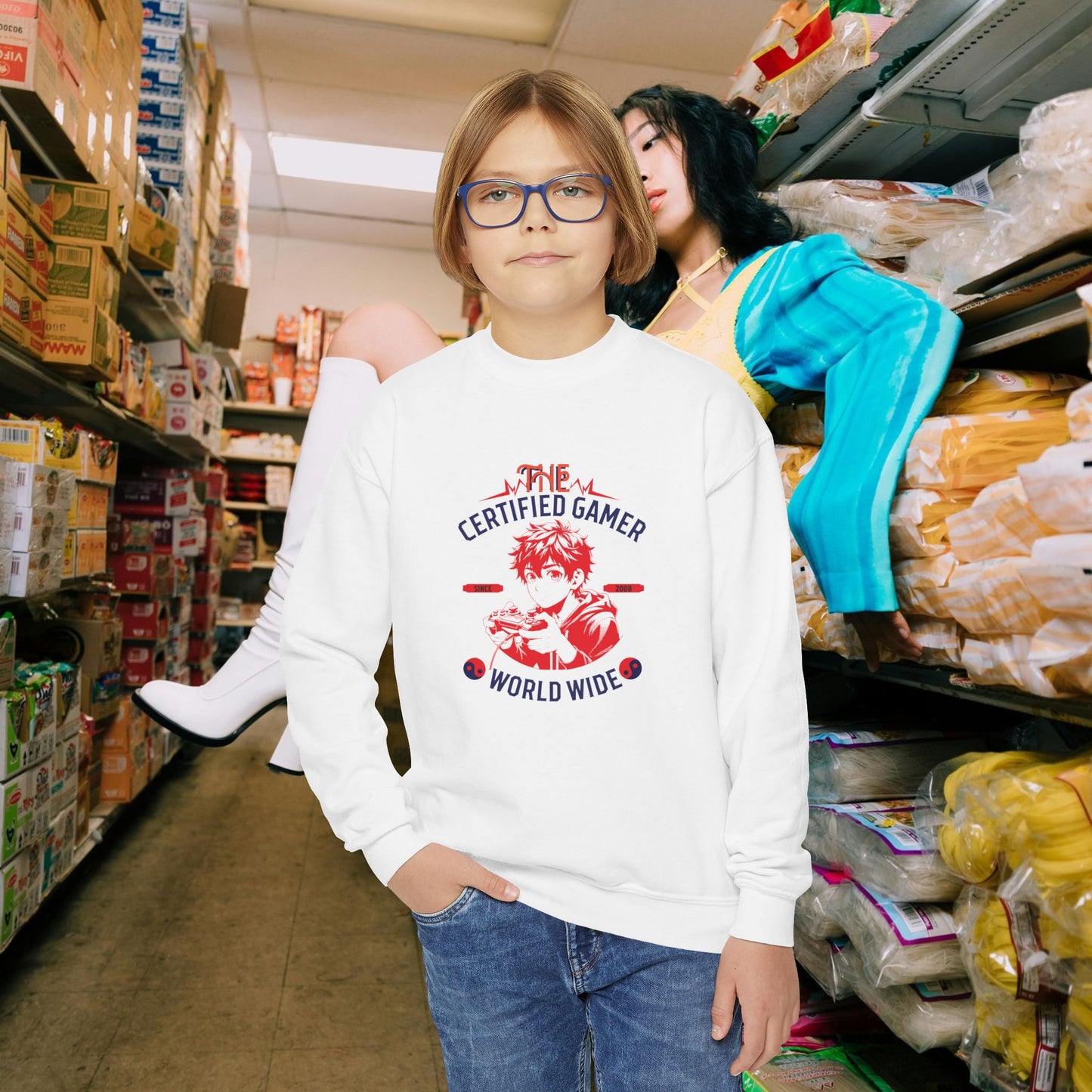 Youth Crewneck Sweatshirt_ N2+ Series YCNSS PT2WW004_ Limited Edition Perfect Companion for the School, Sports & Casual hangouts by WesternWaves: