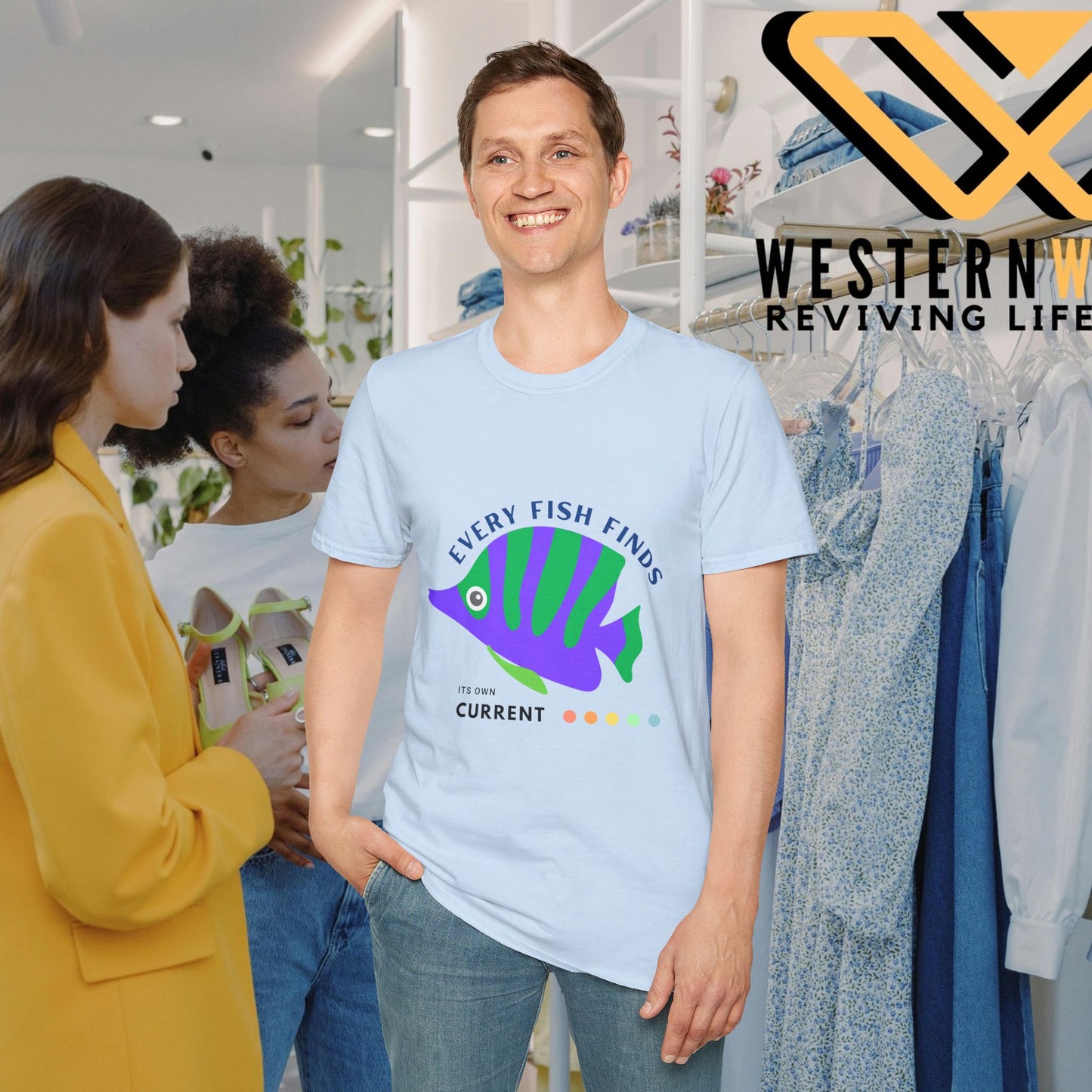 Unisex Softstyle T-Shirt_ N+ Series USSTS FT2WW009_ Limited Edition by WesternWaves: