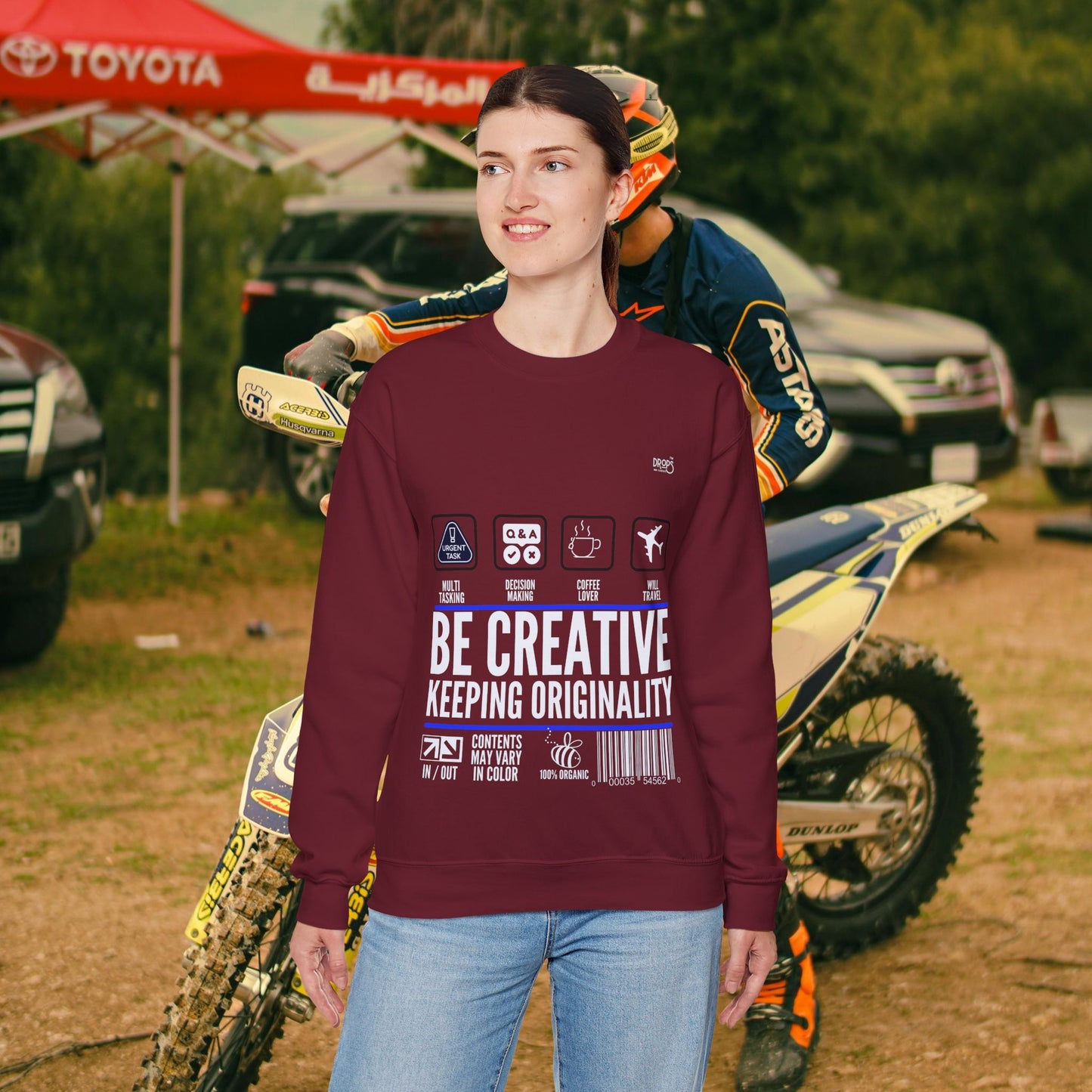 Unisex Heavy Blend™ Crewneck Sweatshirt_ N2 Sports Series UHBCSS PT2WW004_ Limited Edition 'DROPS' Brand Sweatshirt by WesternWaves: