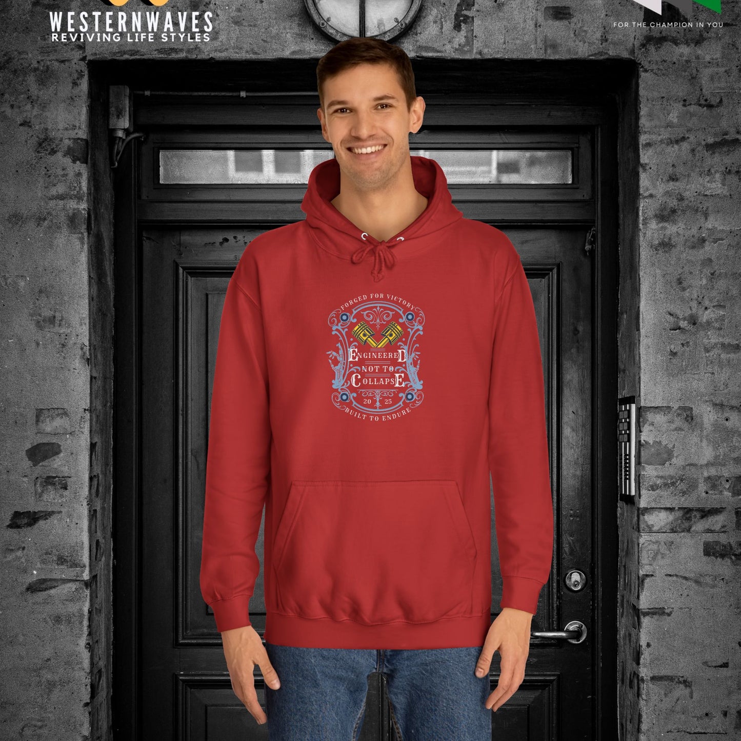 Unisex College Hoodie_ N3+ Series SCH PT2WW004_ Limited Edition Timeless Unisex Design by WesternWaves: