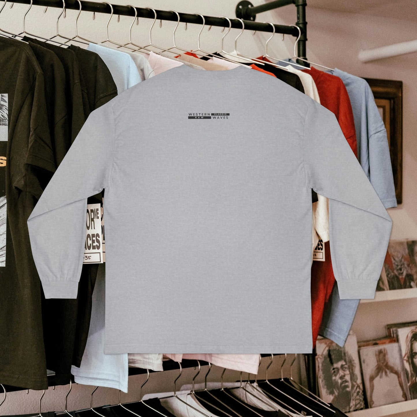 Unisex Classic Long Sleeve T-Shirt_ N6* Series USCLSTS PT2WW002_ Limited Edition Playful Design by WesternWaves: